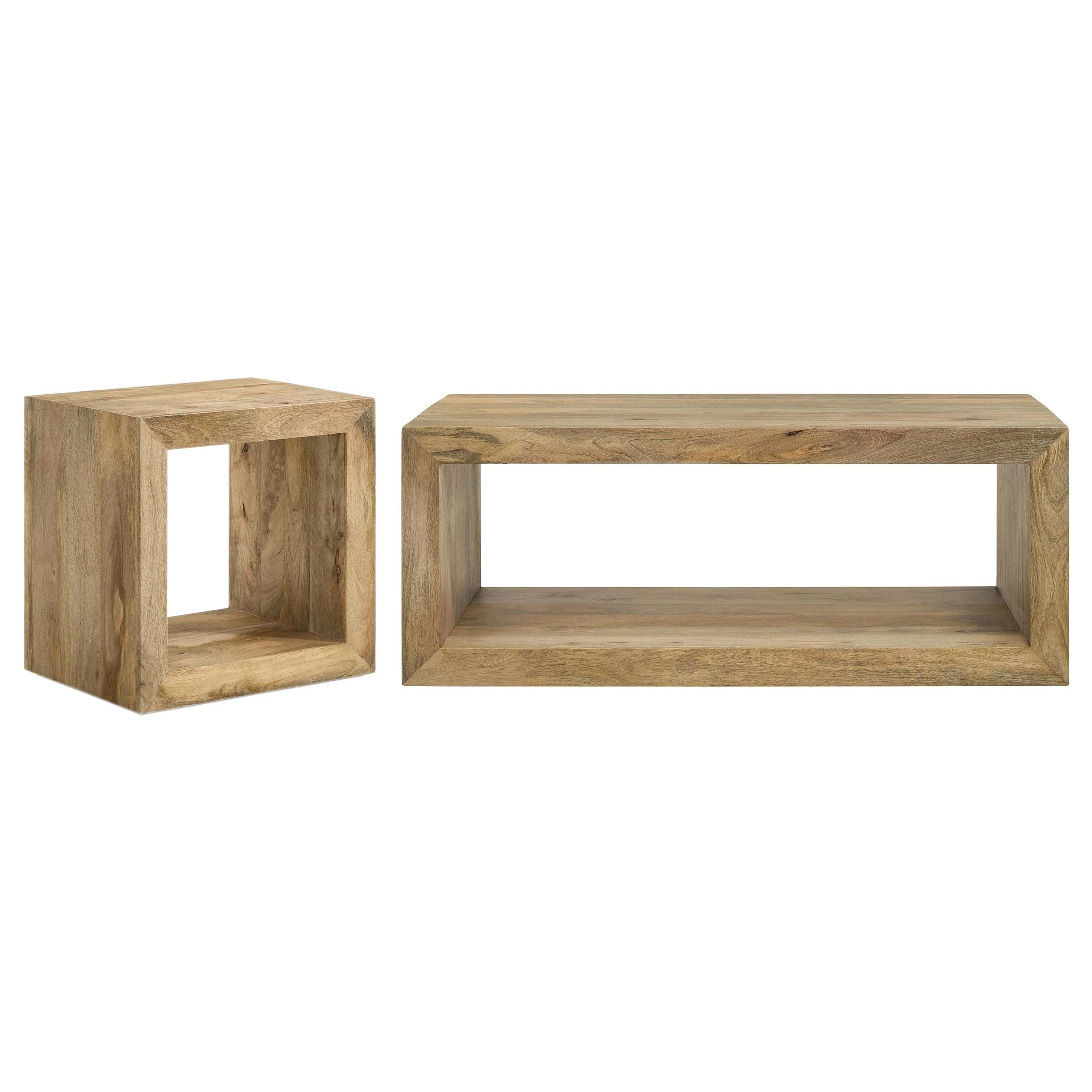 Benton Natural 2-Piece Solid Mango Coffee and End Table Set - Image 2