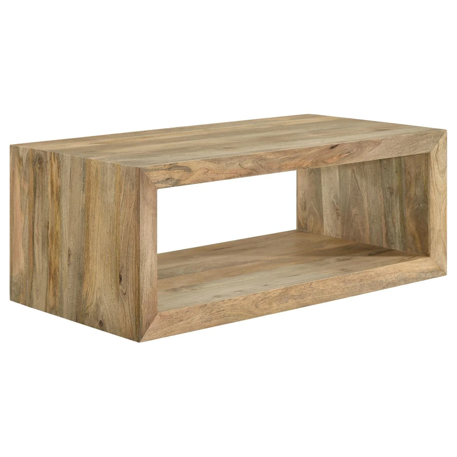Benton Rectangular Solid Wood Coffee Table Natural - Image 3