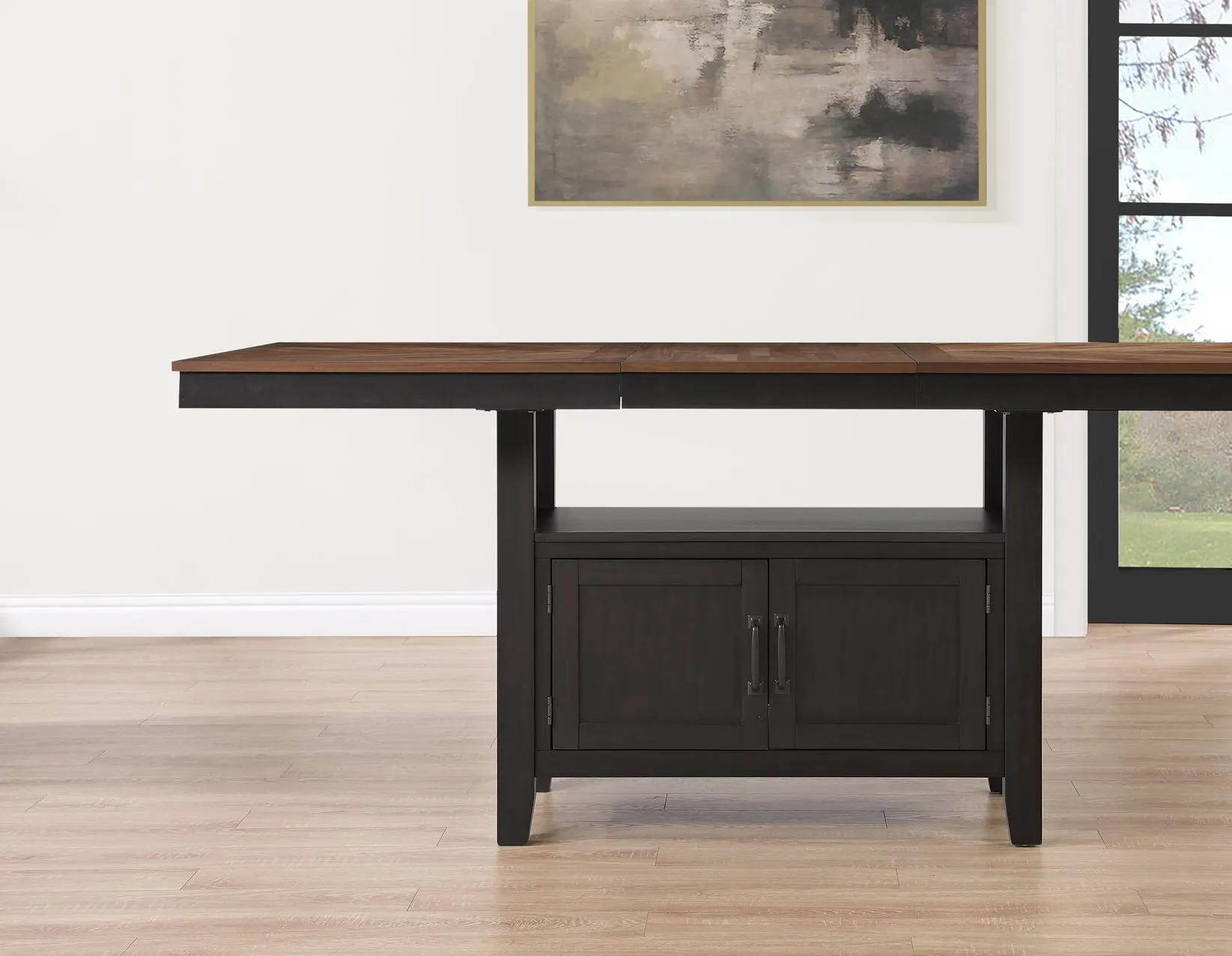 Bermuda Black/Dark Acacia Counter Height Dining Set - Image 18