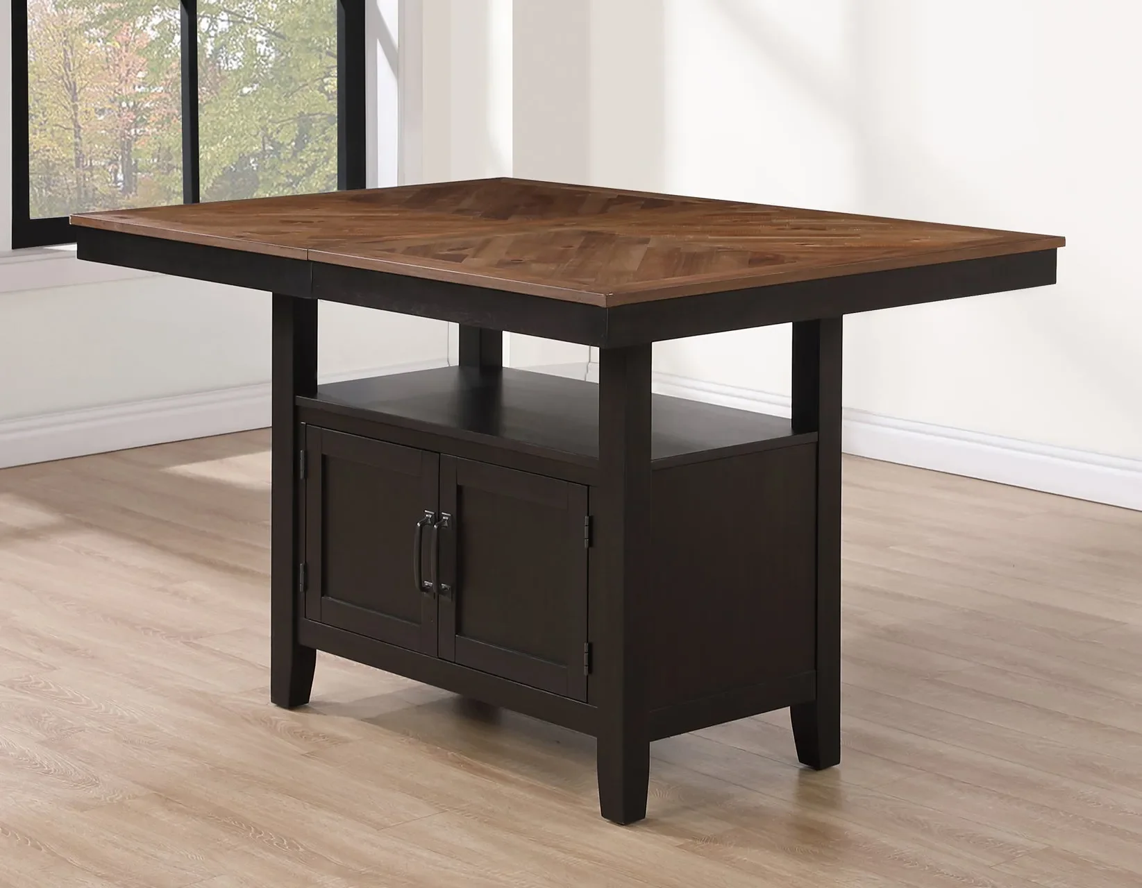 Bermuda Black/Dark Acacia Counter Height Dining Set - Image 6