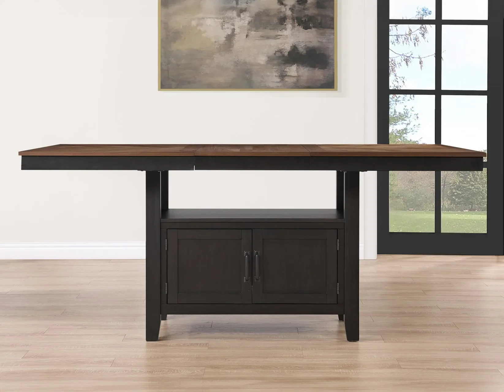Bermuda Black/Dark Acacia Counter Height Dining Set - Image 7