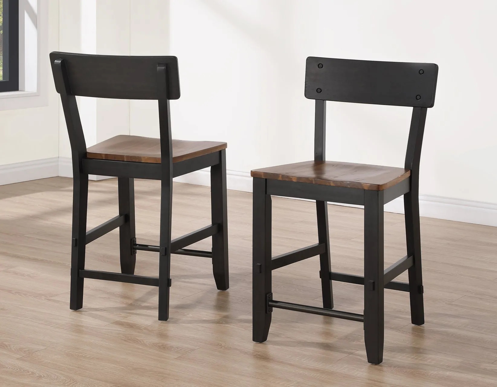 Bermuda Black/Dark Acacia Counter Height Dining Set - Image 8