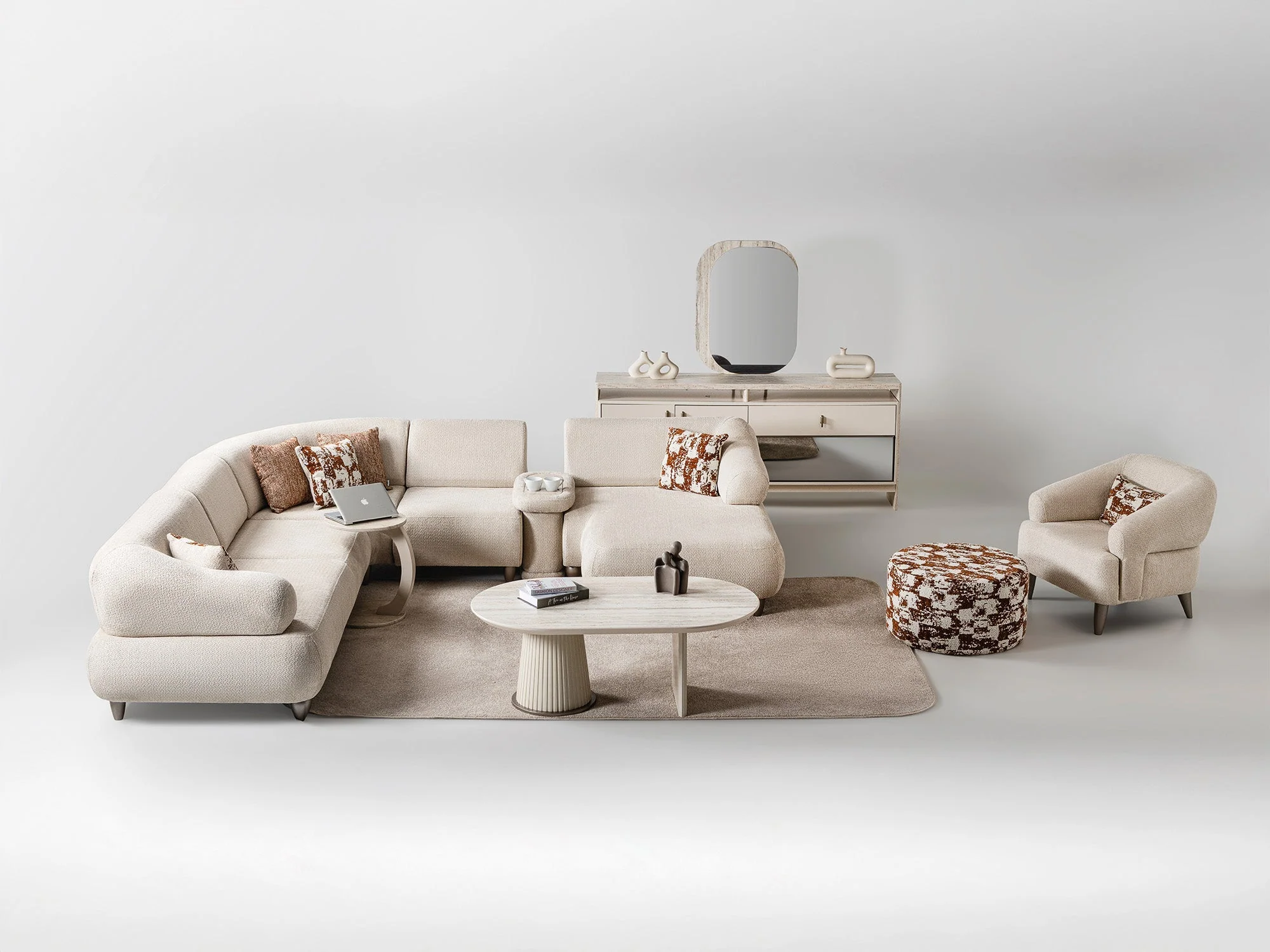 Bern Cream 6-Piece Modular Sectional