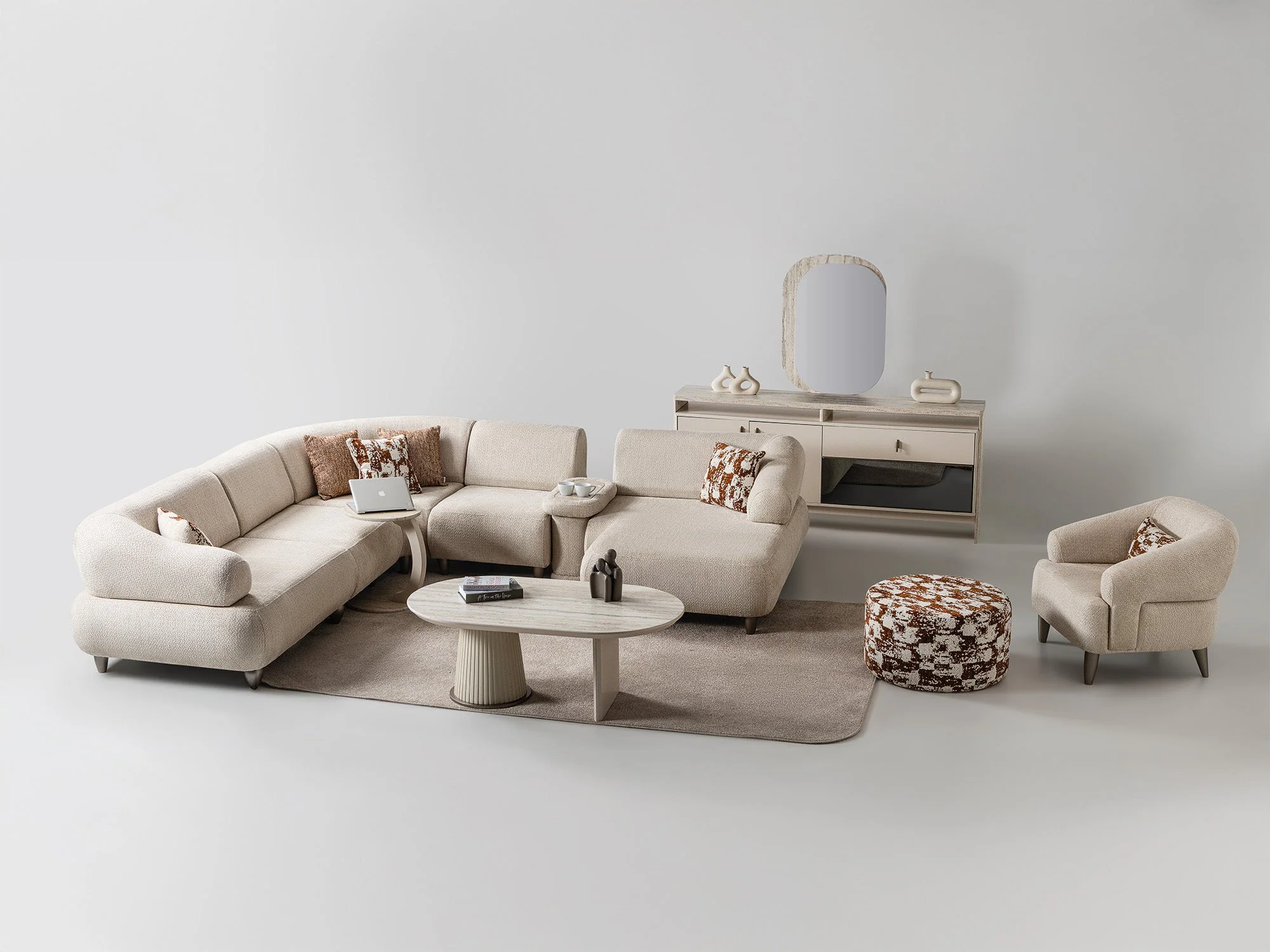 Bern Cream 6-Piece Modular Sectional - Image 16
