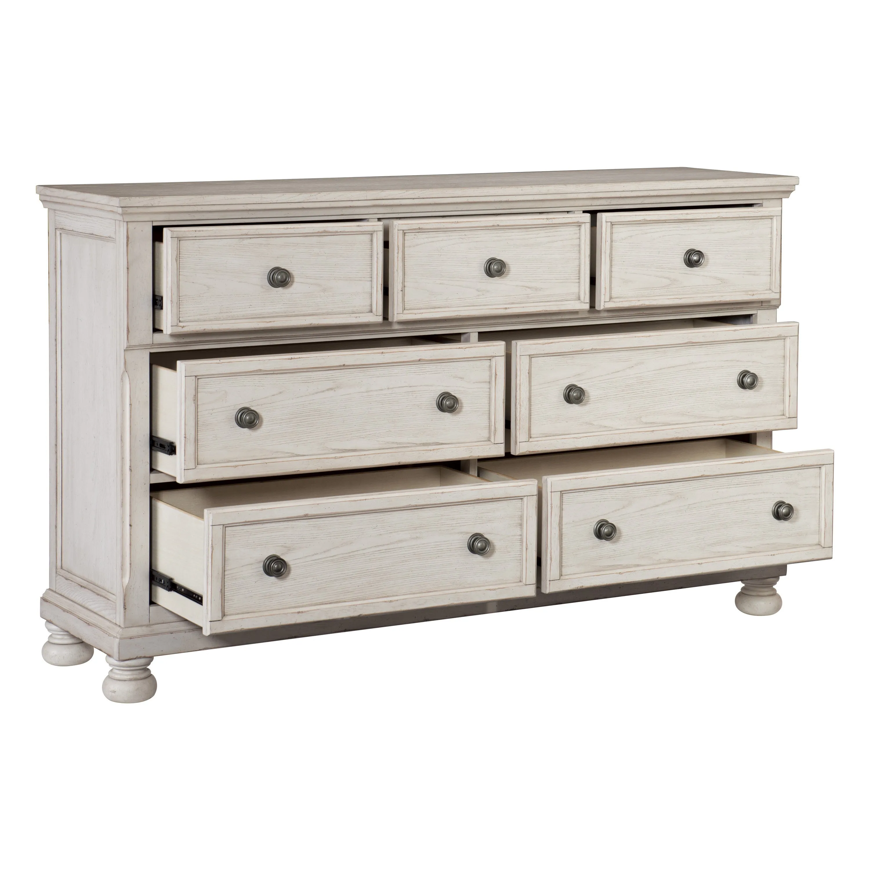 Bethel Wire Brushed White Sleigh Storage Platform Bedroom Set - Image 11
