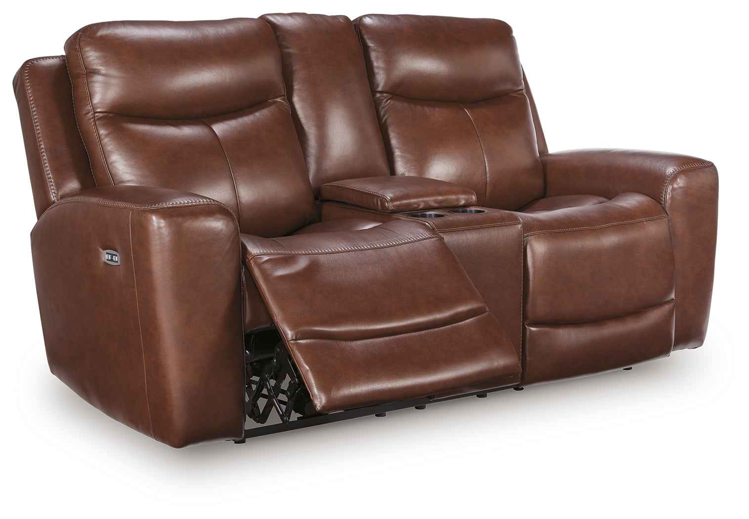 Bexhurst Mahogany Power Reclining Loveseat with Console - Image 3