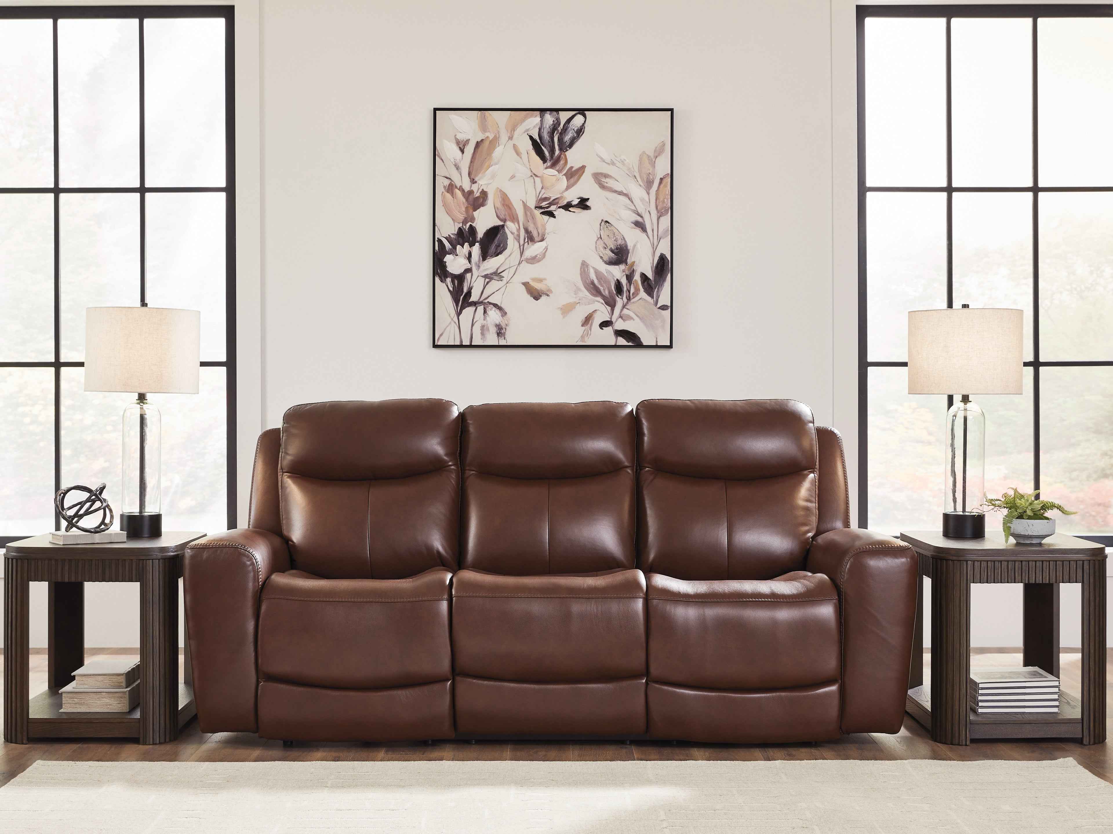 Bexhurst Mahogany Power Reclining Sofa