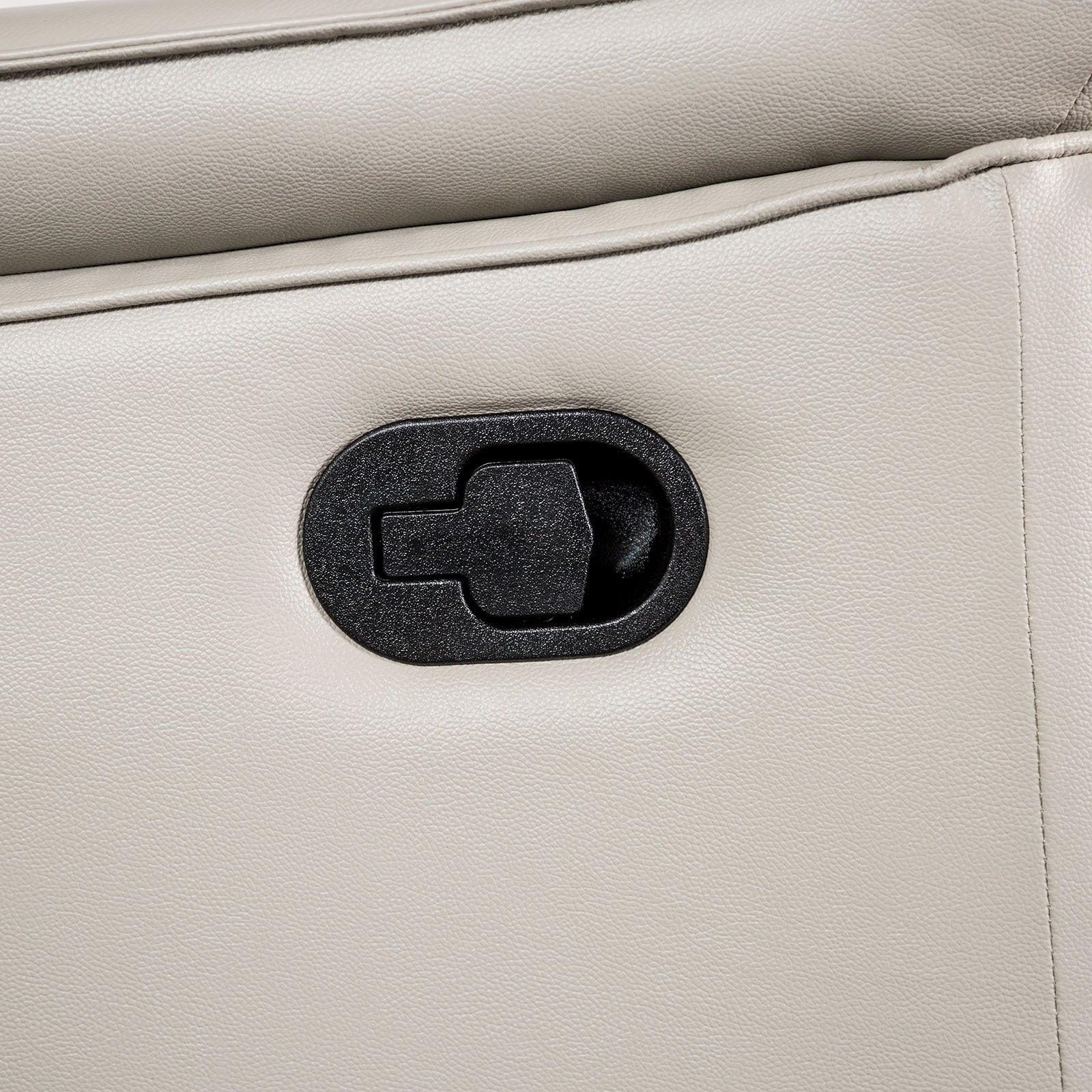 Bienne Taupe Loveseat Manual Recliner - Image 4