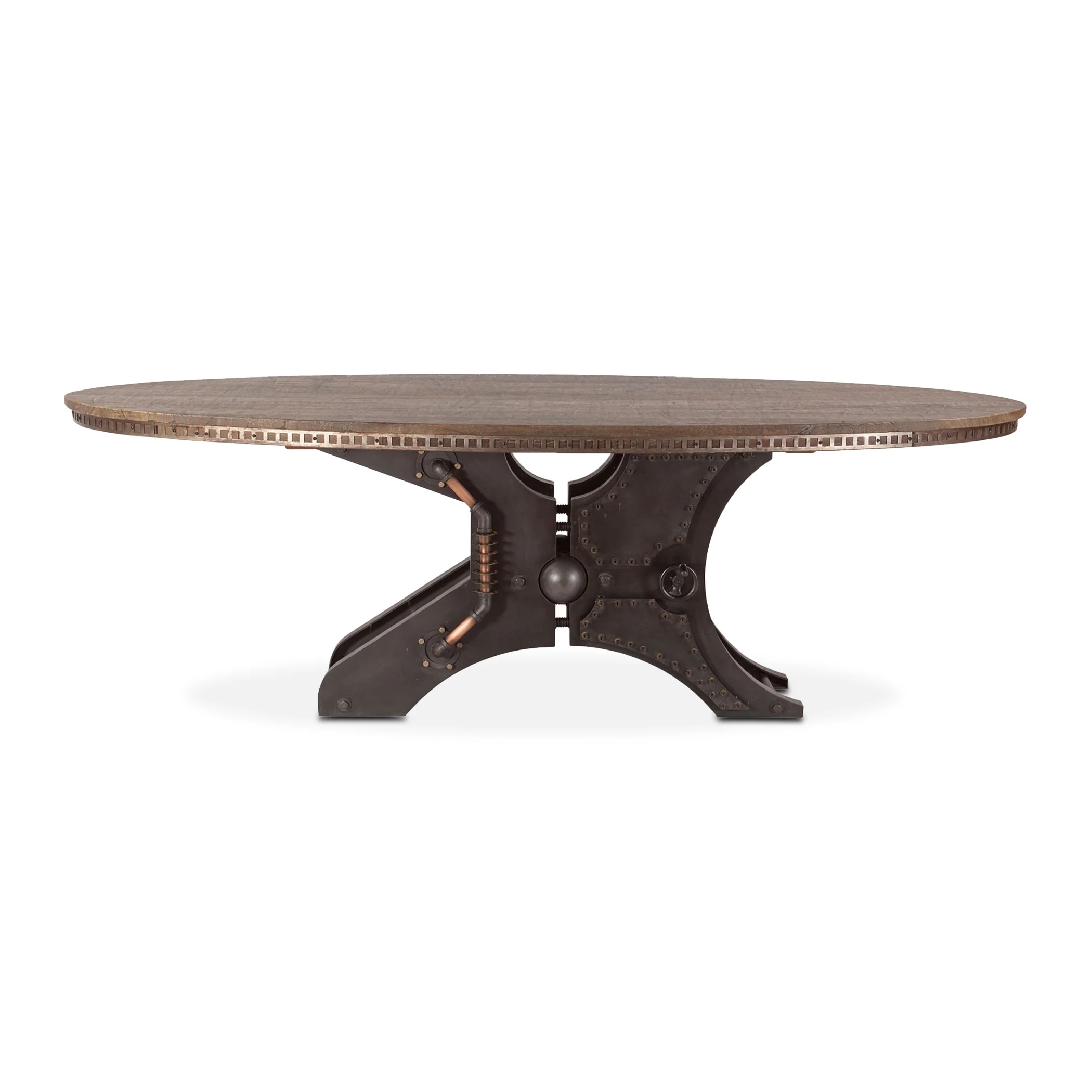 Dauphine 36" Round Bistro Table in Patagonia Marble with Black Base - Image 4