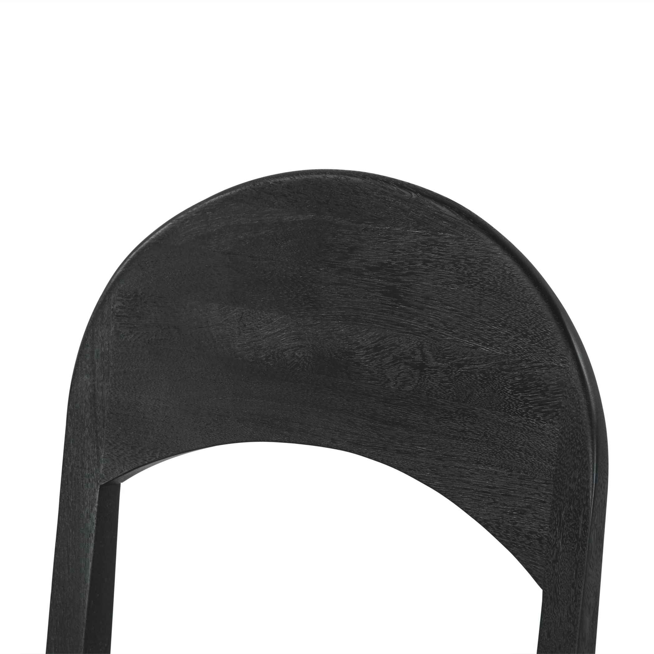 Bilboa 18" Upholstered Dining Chair in Distressed Black, Set of 2 - Image 4
