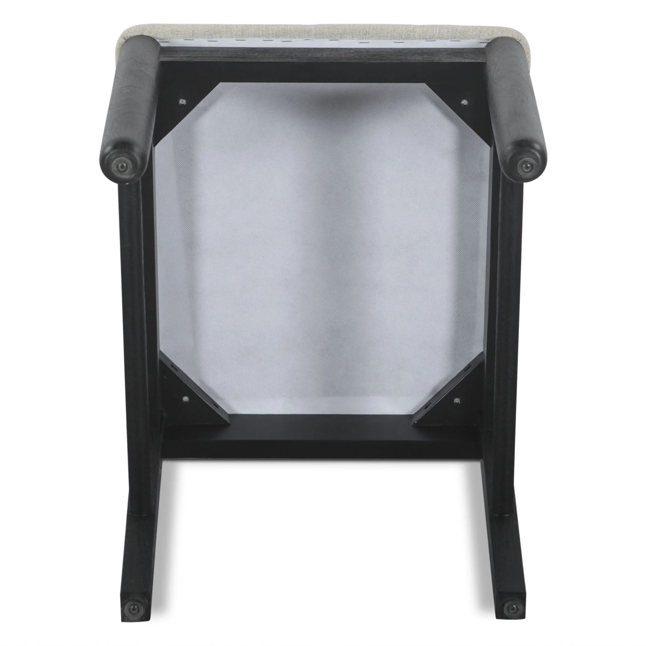 Bilboa 18" Upholstered Dining Chair in Distressed Black, Set of 2 - Image 7