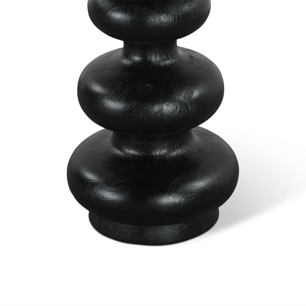 Biloba 18" Side Table in Distressed Black - Image 4