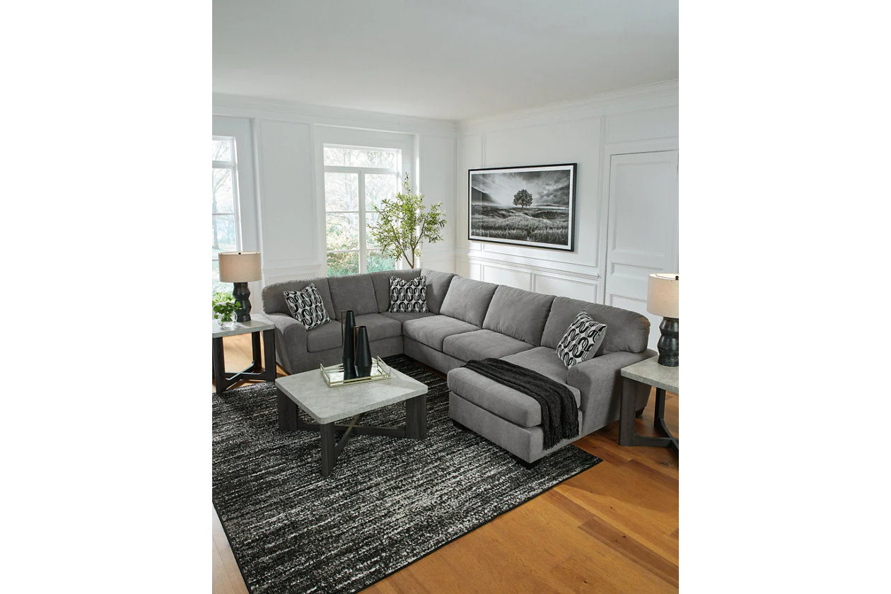 Birkdale Court Gray 3-Piece Right Arm Facing (RAF) Chaise Sectional - Image 3