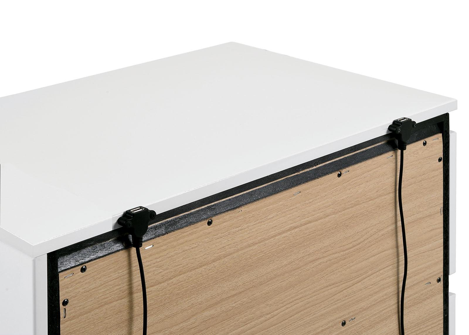 Birsfelden White/Metallic Gray Night Stand - Image 3