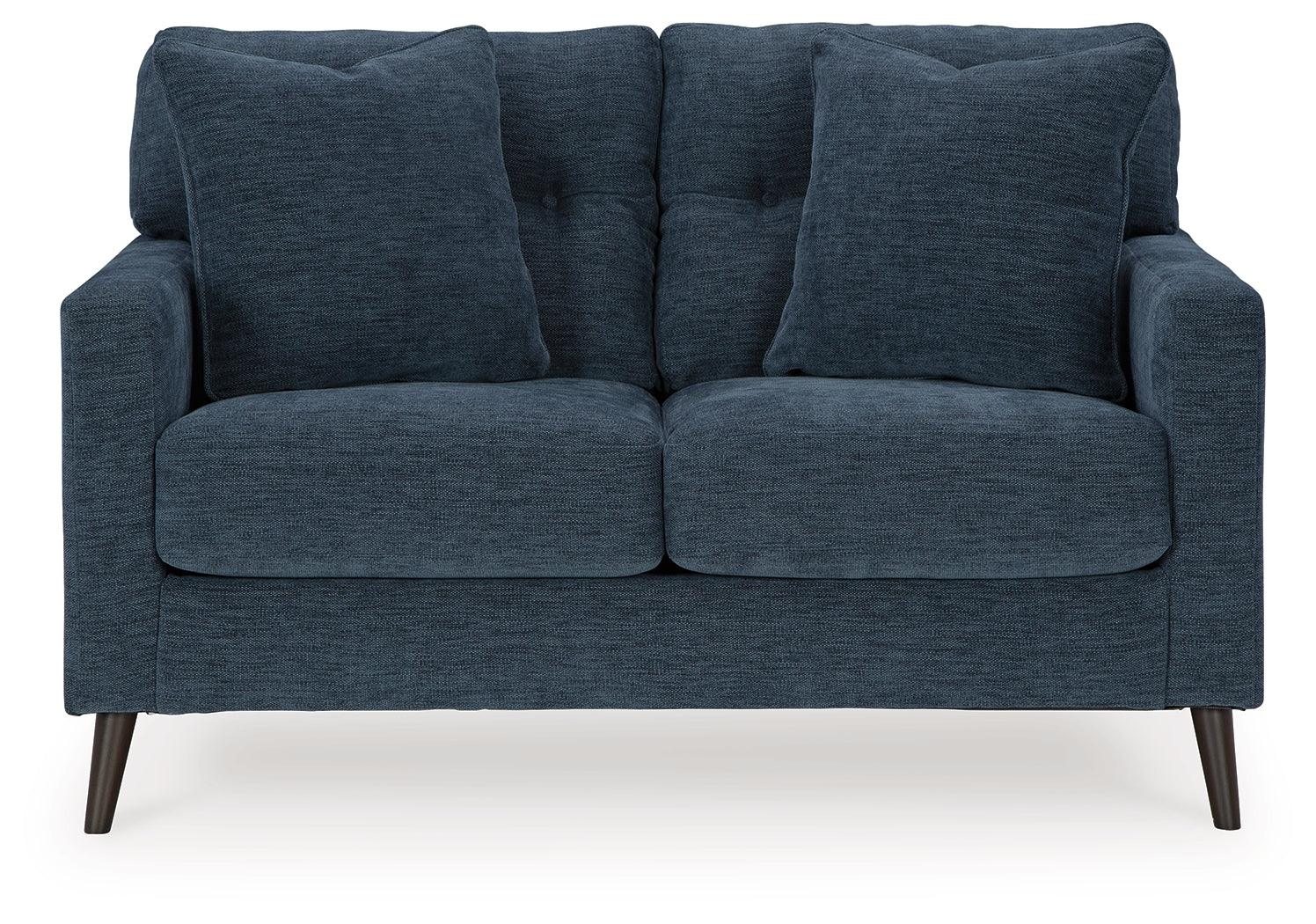 Bixler Navy Loveseat - Image 6