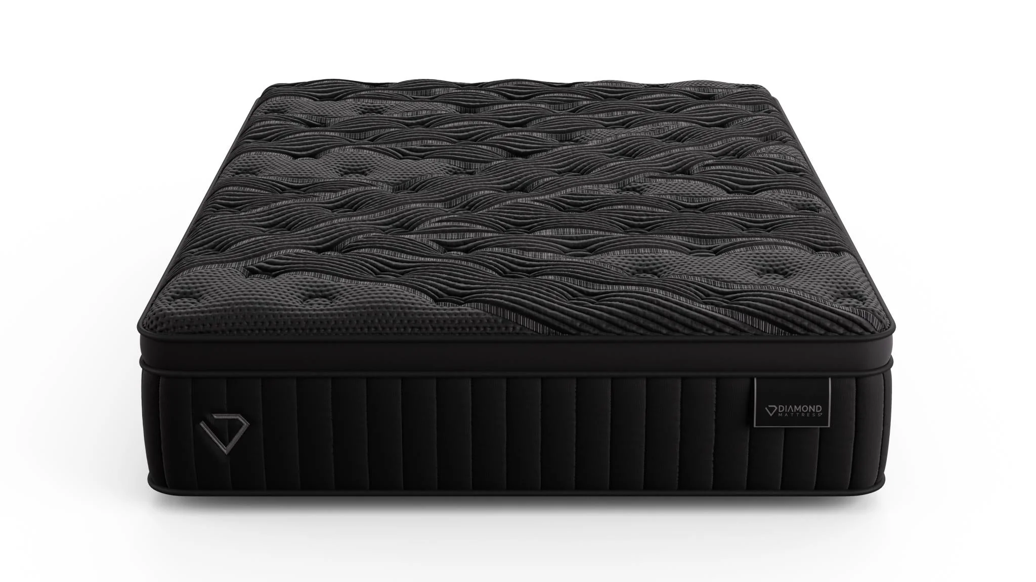Black Diamond Telluride Luxe Quilted Hybrid 16" Plush Black Queen Mattress - Image 5