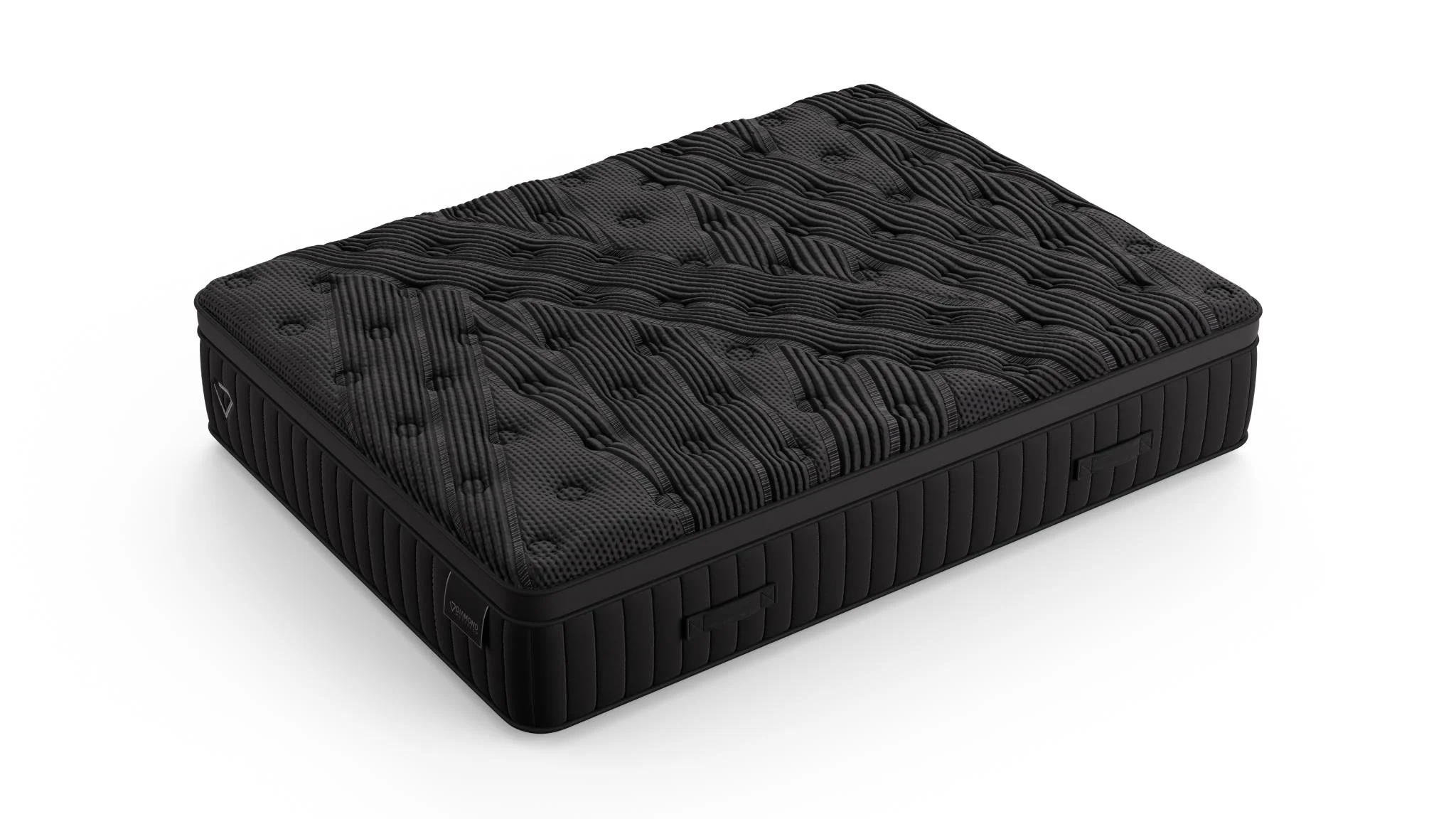 Black Diamond Telluride Luxe Quilted Hybrid 16" Plush Black Twin XL Mattress - Image 3