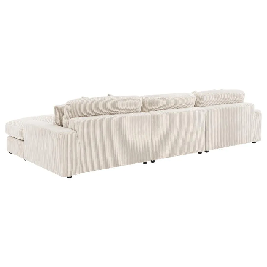 Blaine Sand 3-Piece Upholstered Reversible Chaise Sectional - Image 7