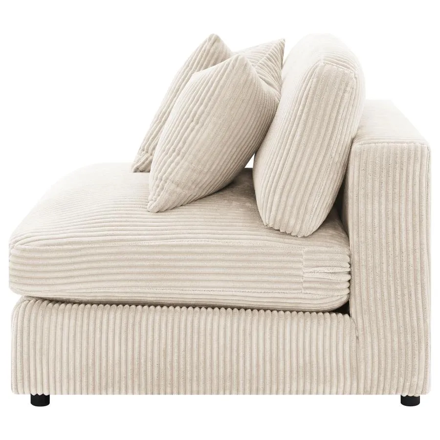 Blaine Sand Upholstered Armless Chair - Image 4