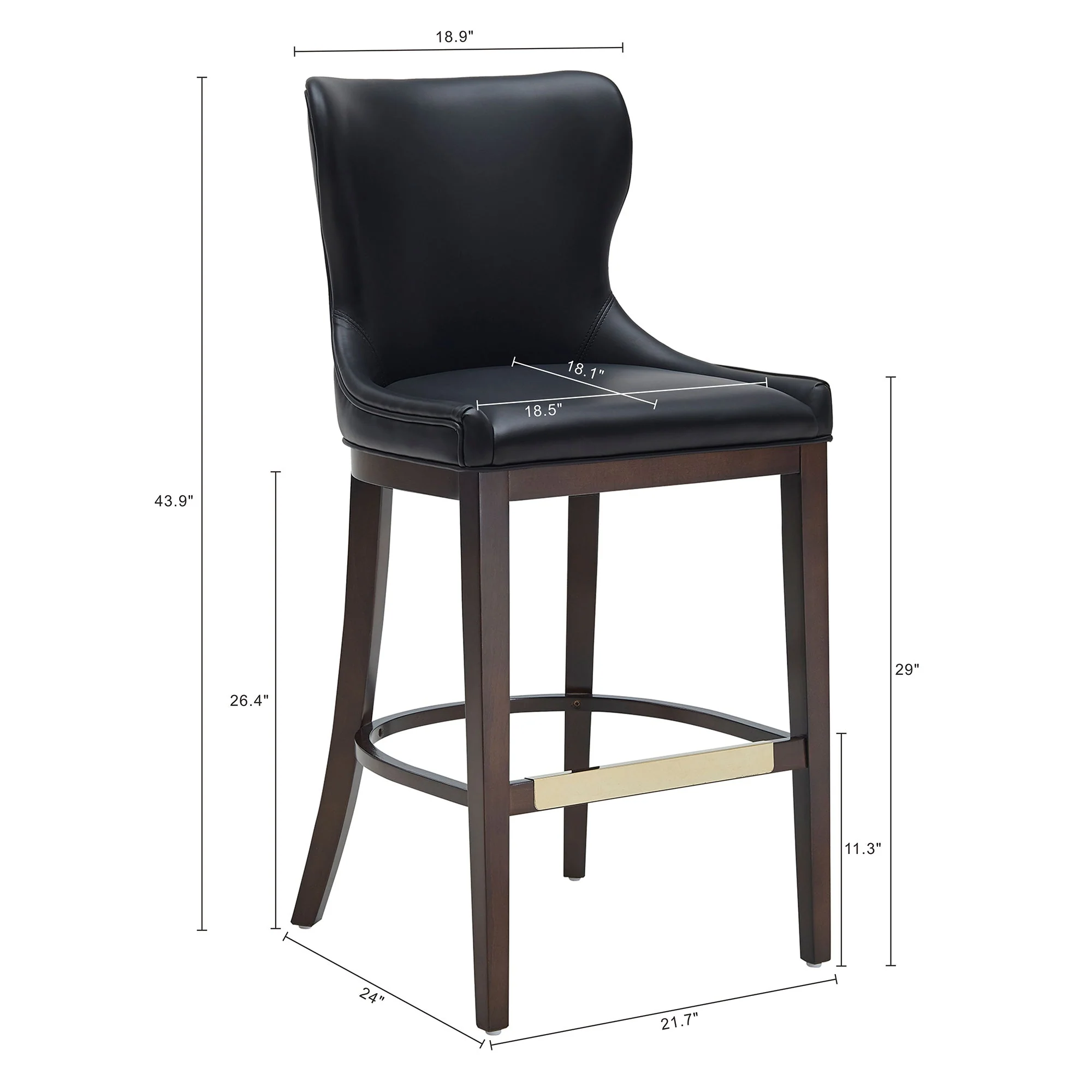 Blair Barstool in Black - Image 3