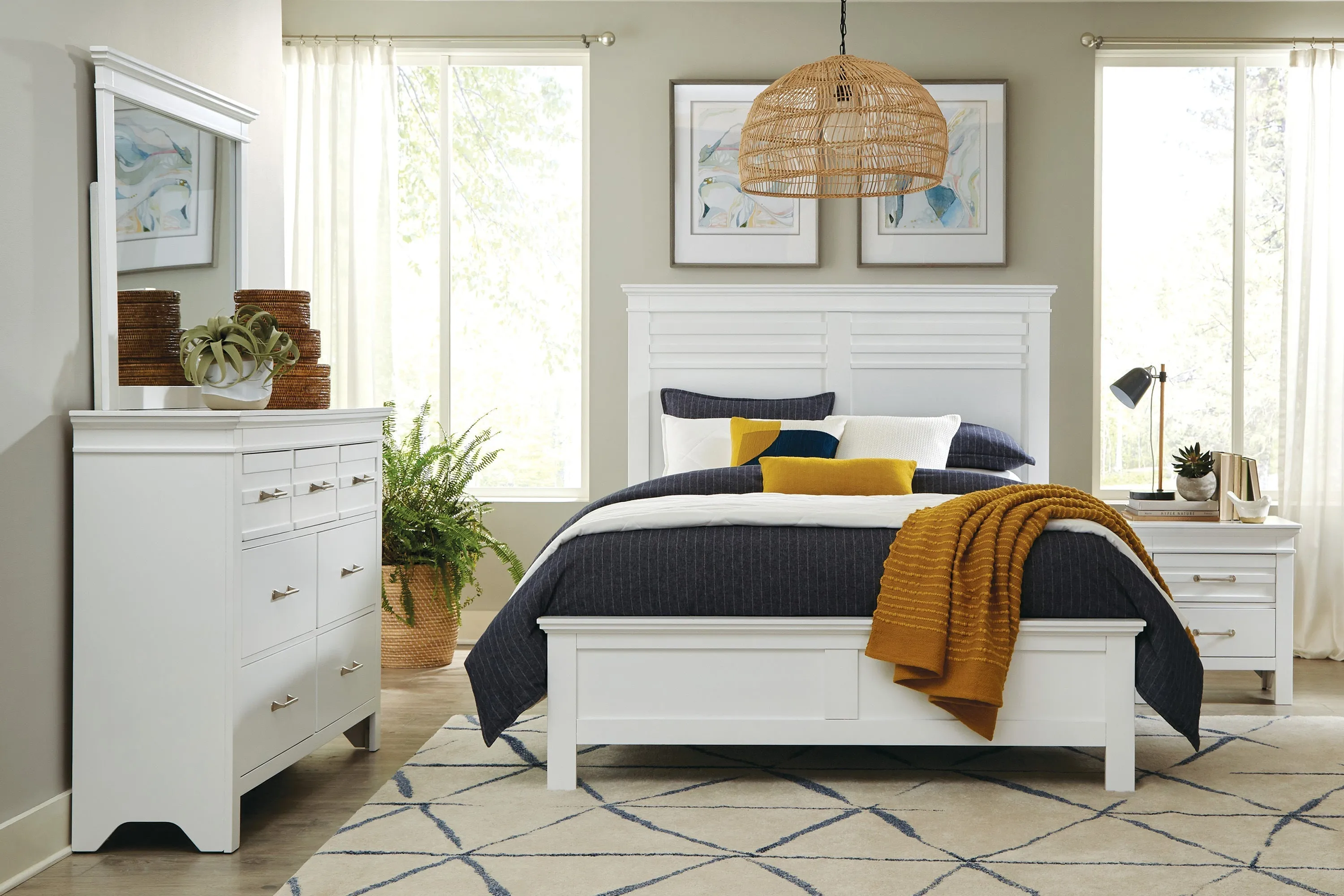 Blaire Farm White King Panel Bed - Image 2
