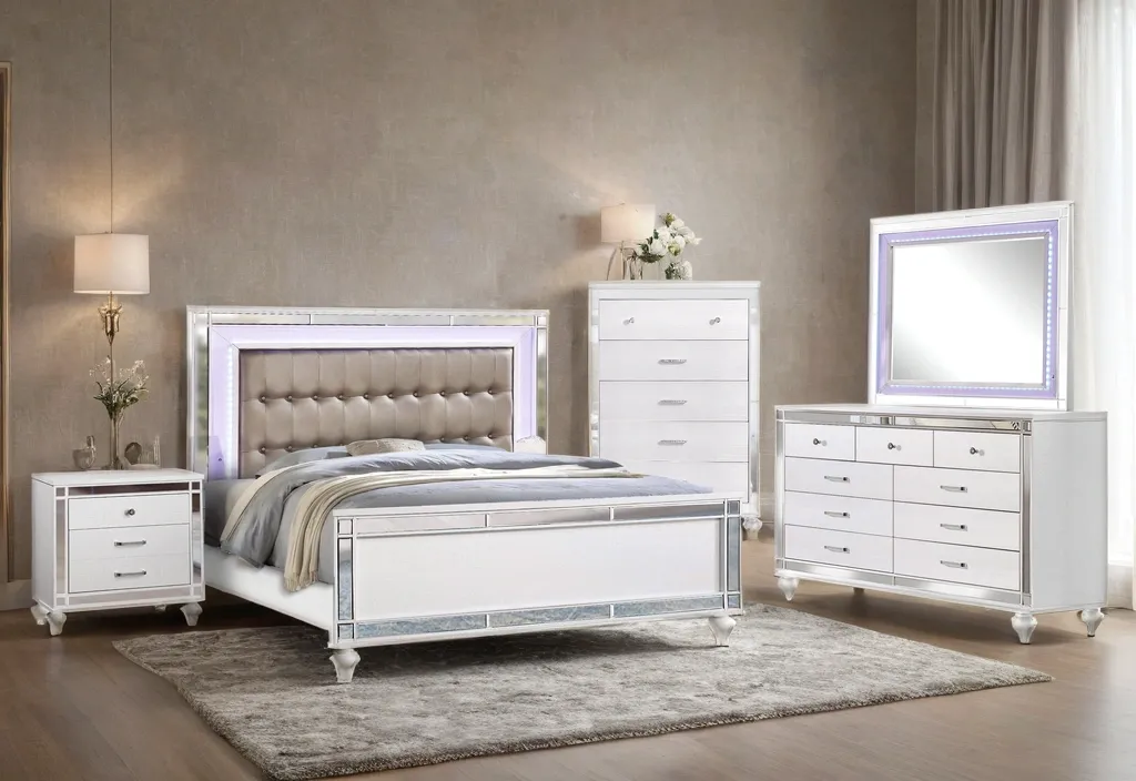 Blanca White 4-piece King  Bedroom Set - Image 2
