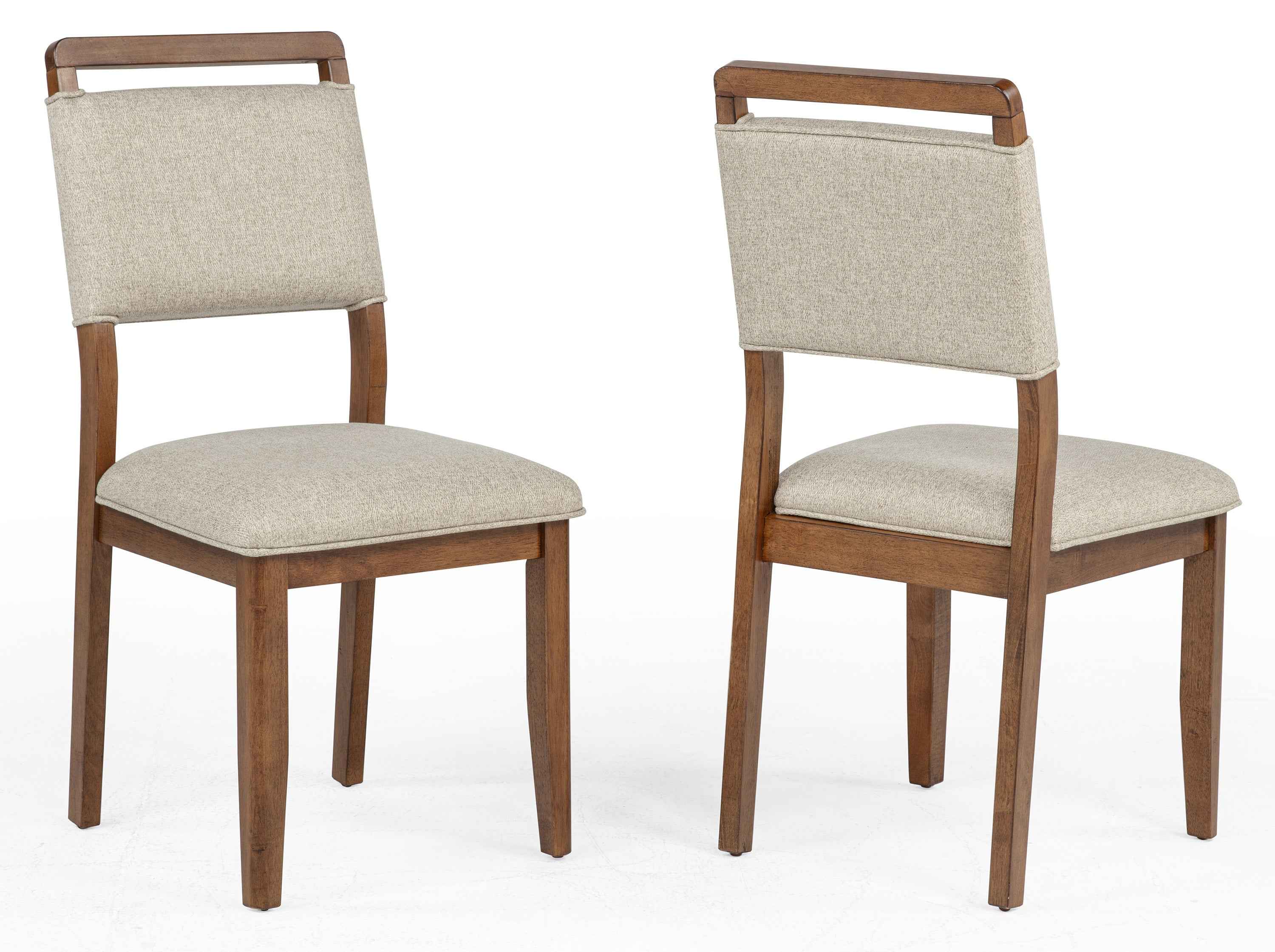 Blanche Brown/Beige Dining Side Chair, Set of 2