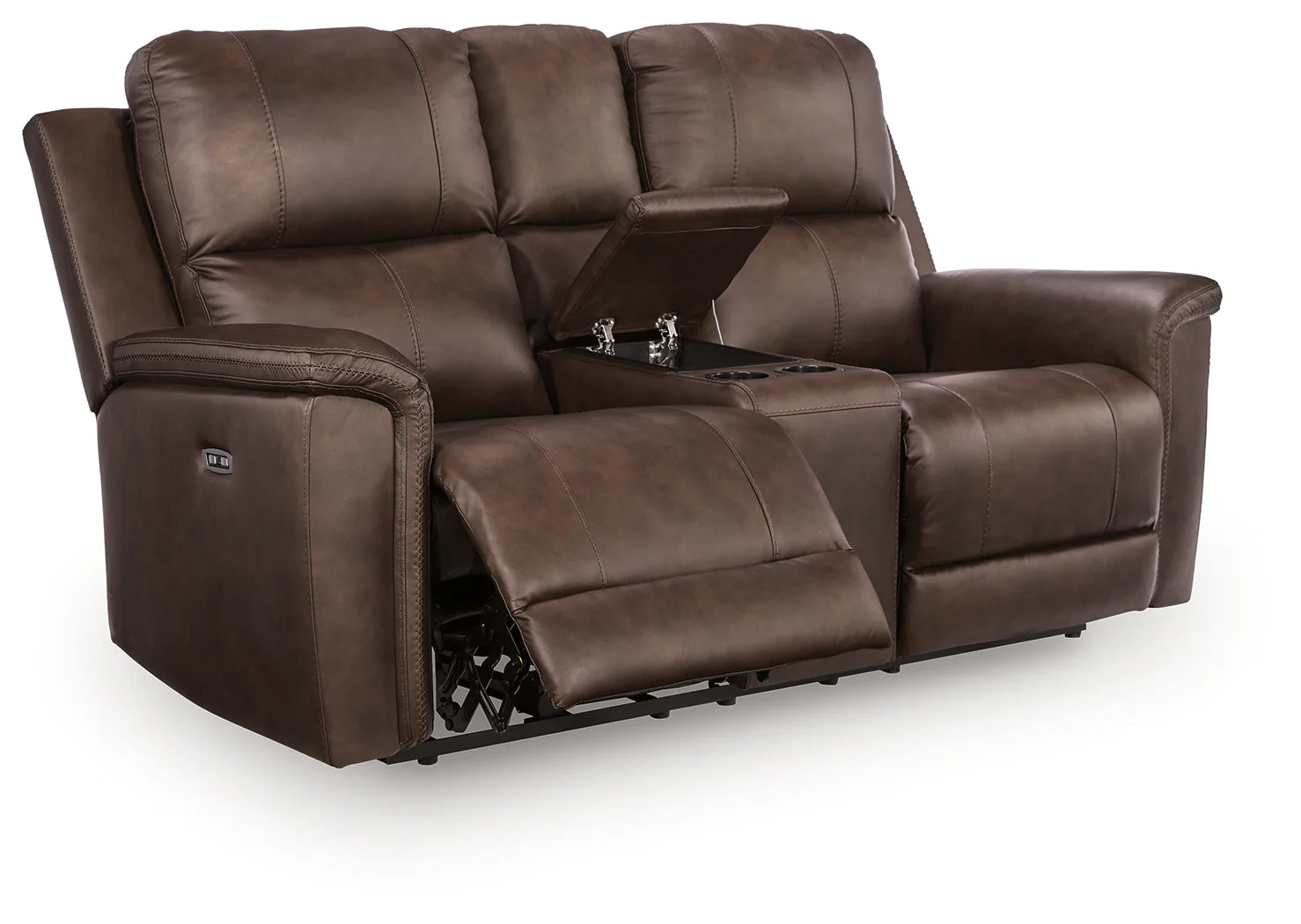 Bleckley Espresso Power Reclining Loveseat with ADJ Headrest - Image 3
