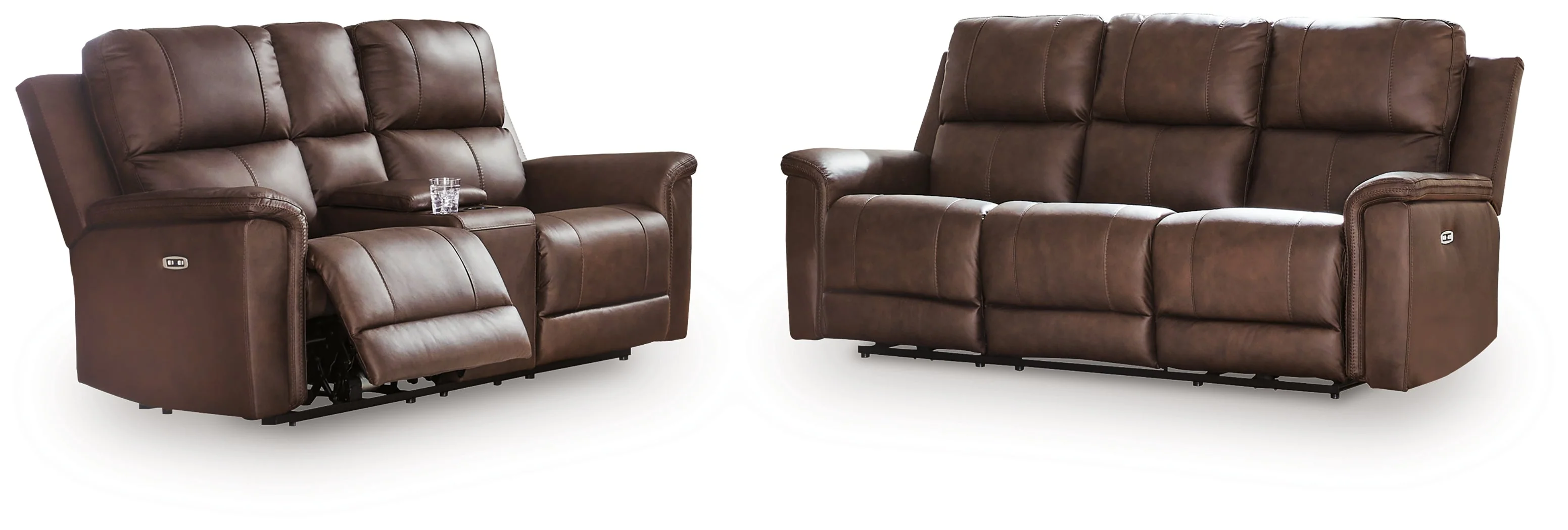 Bleckley Espresso Power Reclining Sofa and Loveseat