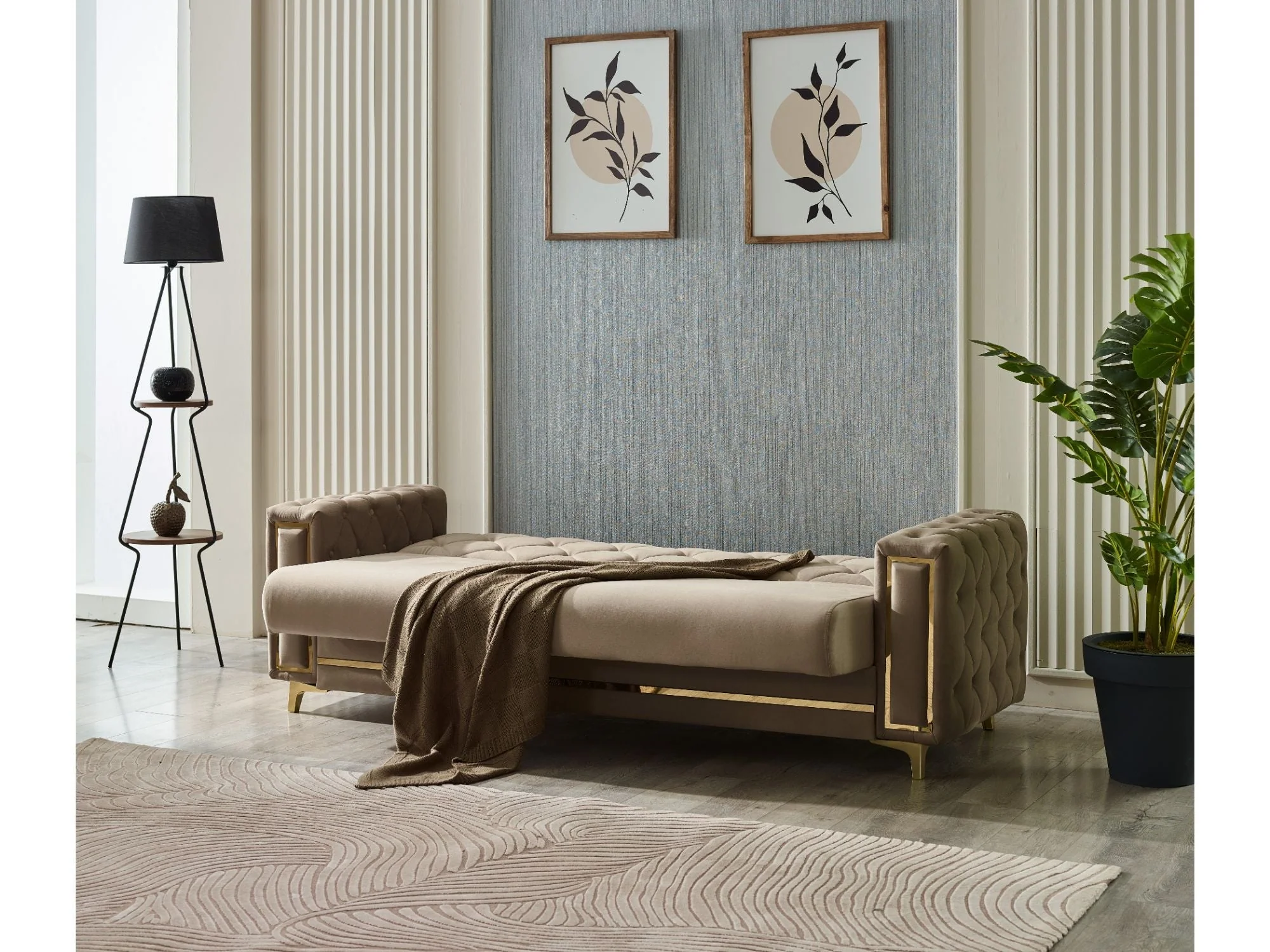 Bolivya Beige 3-pieces (Sofa & Loveseat & Chair) Living Room Set - Image 5