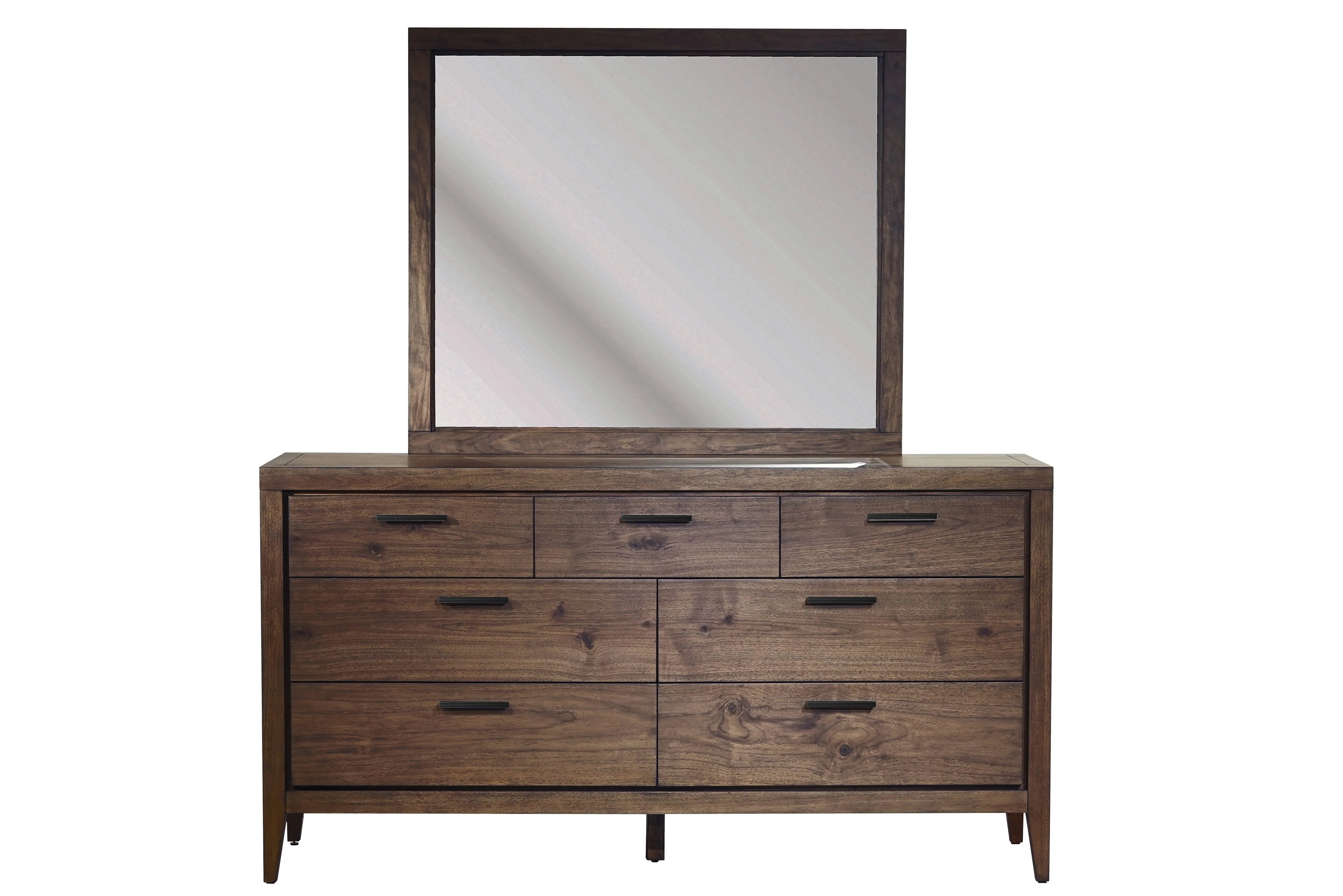 Boracay Beveled Glass Landscape Mirror in Wild Oats Brown - Image 5