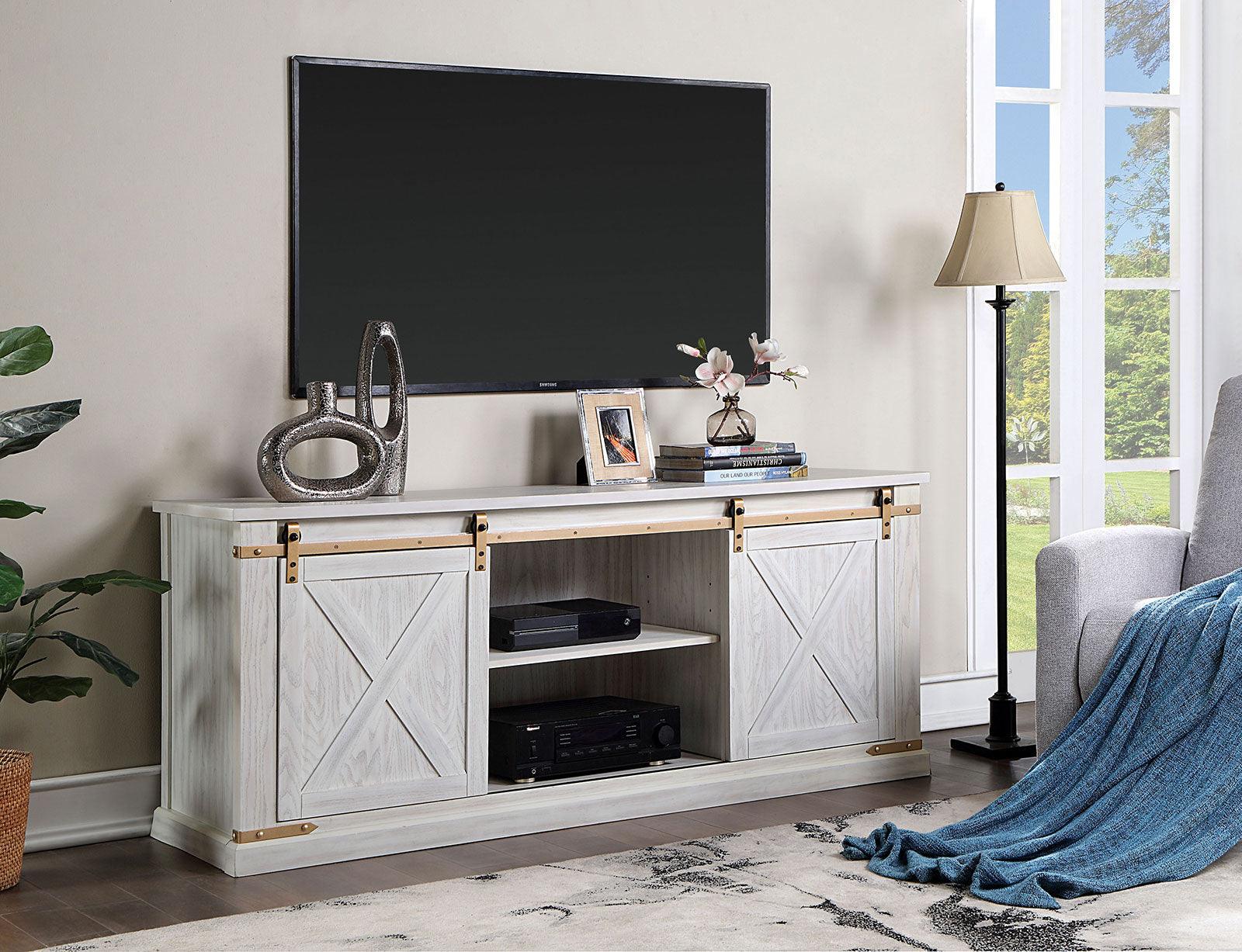 Borrego Antique White TV Console - Image 5