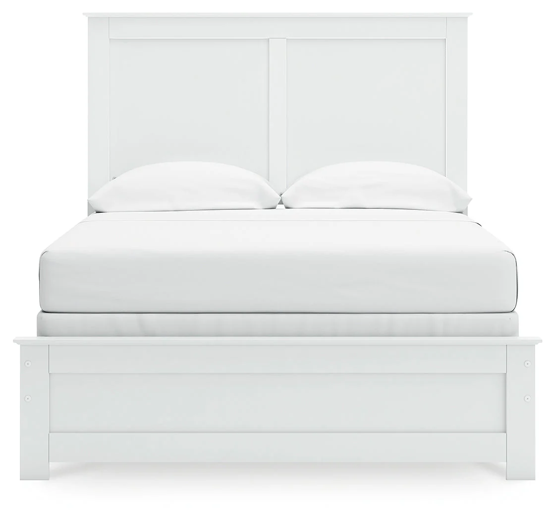 Bostwick Shoals Full Panel Bed with Mirrored Dresser and Nightstand in White - Image 9