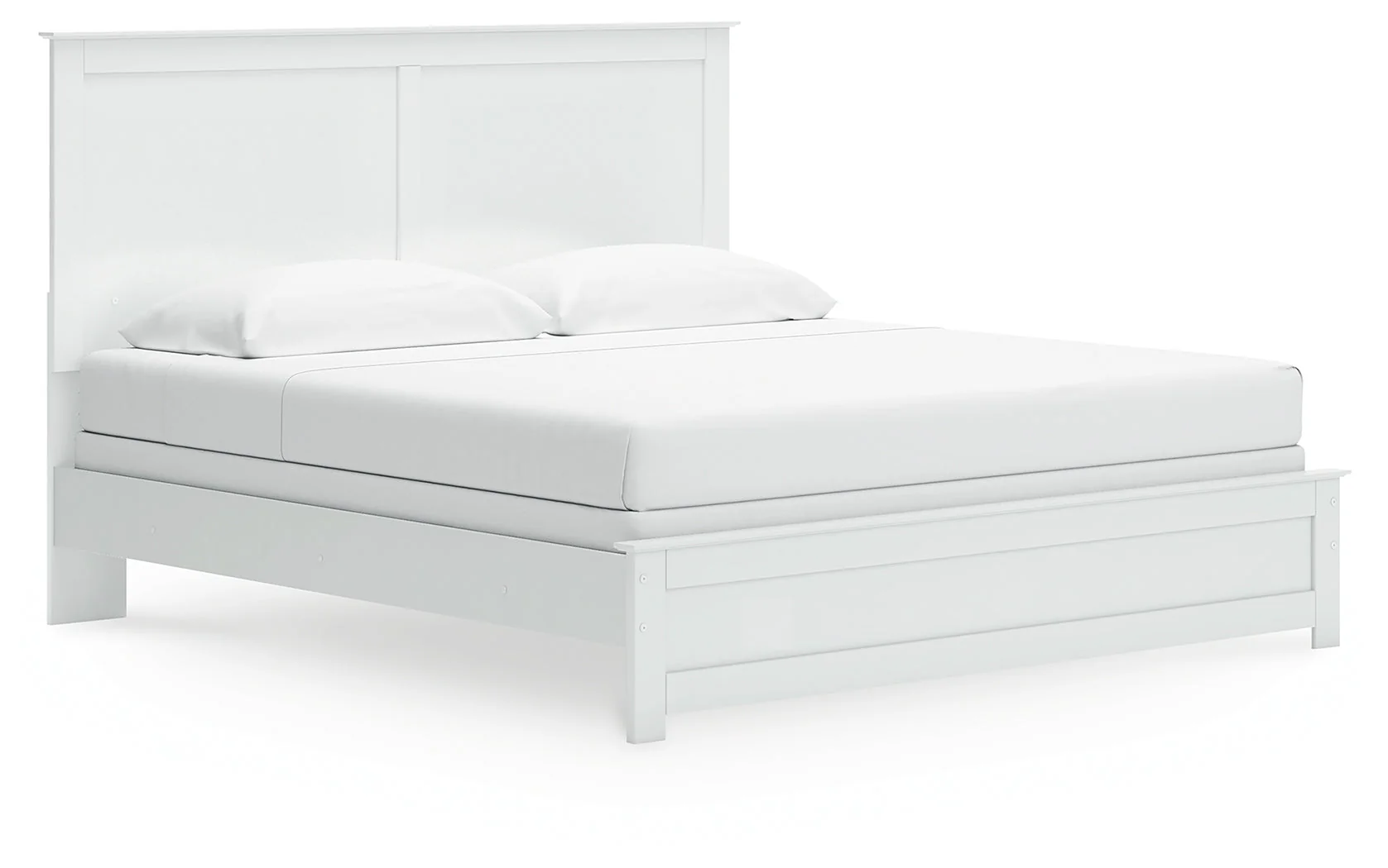 Bostwick Shoals King Panel Bed with Mirrored Dresser and Chest in White - Image 11