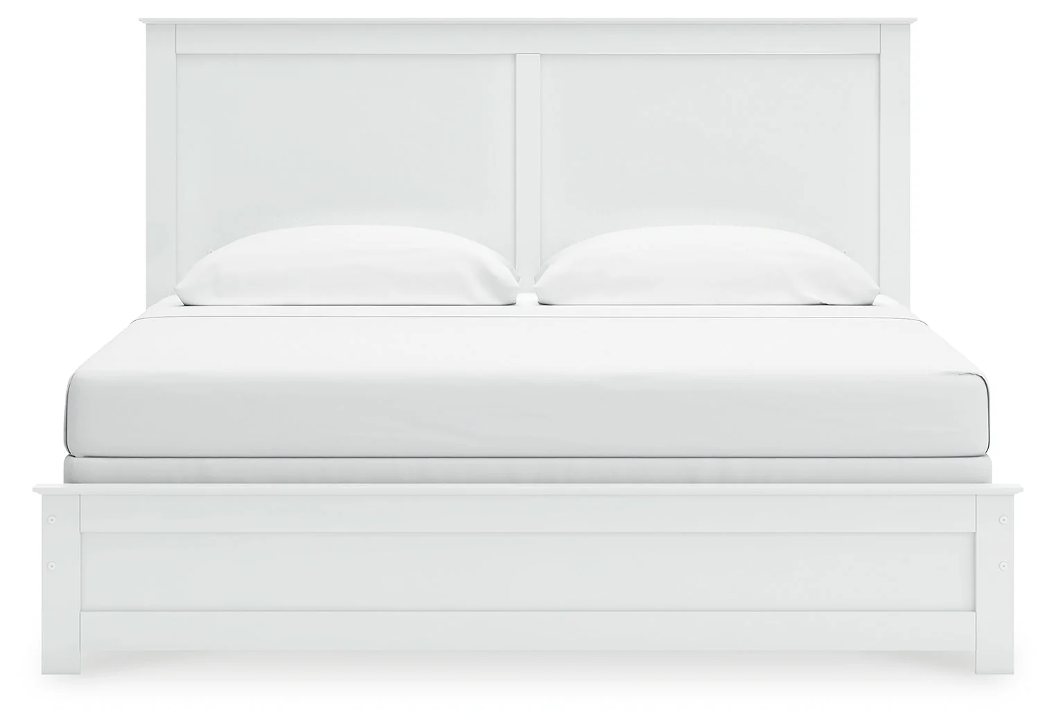 Bostwick Shoals King Panel Bed with Mirrored Dresser, Chest and 2 Nightstands in White - Image 9
