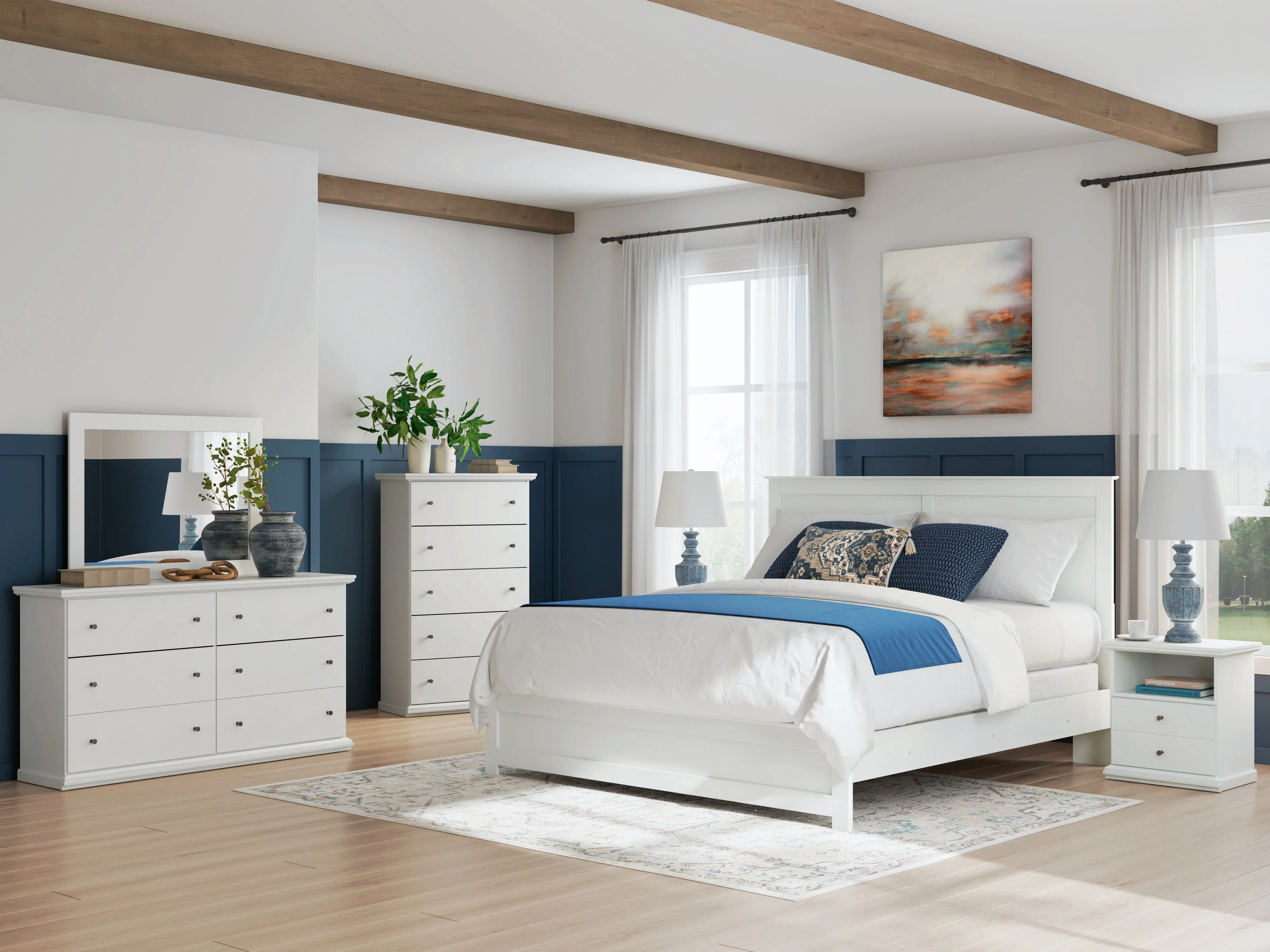 Bostwick Shoals White Panel Bedroom Set