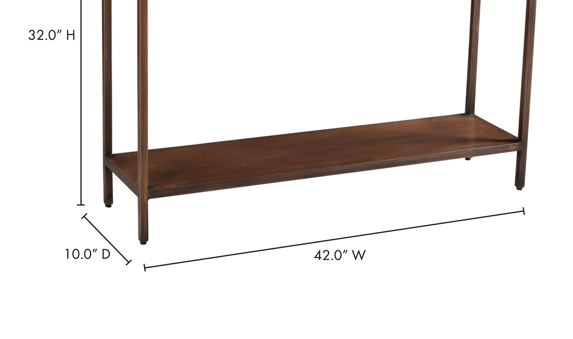Bottego Console Table Antique Copper - Image 9