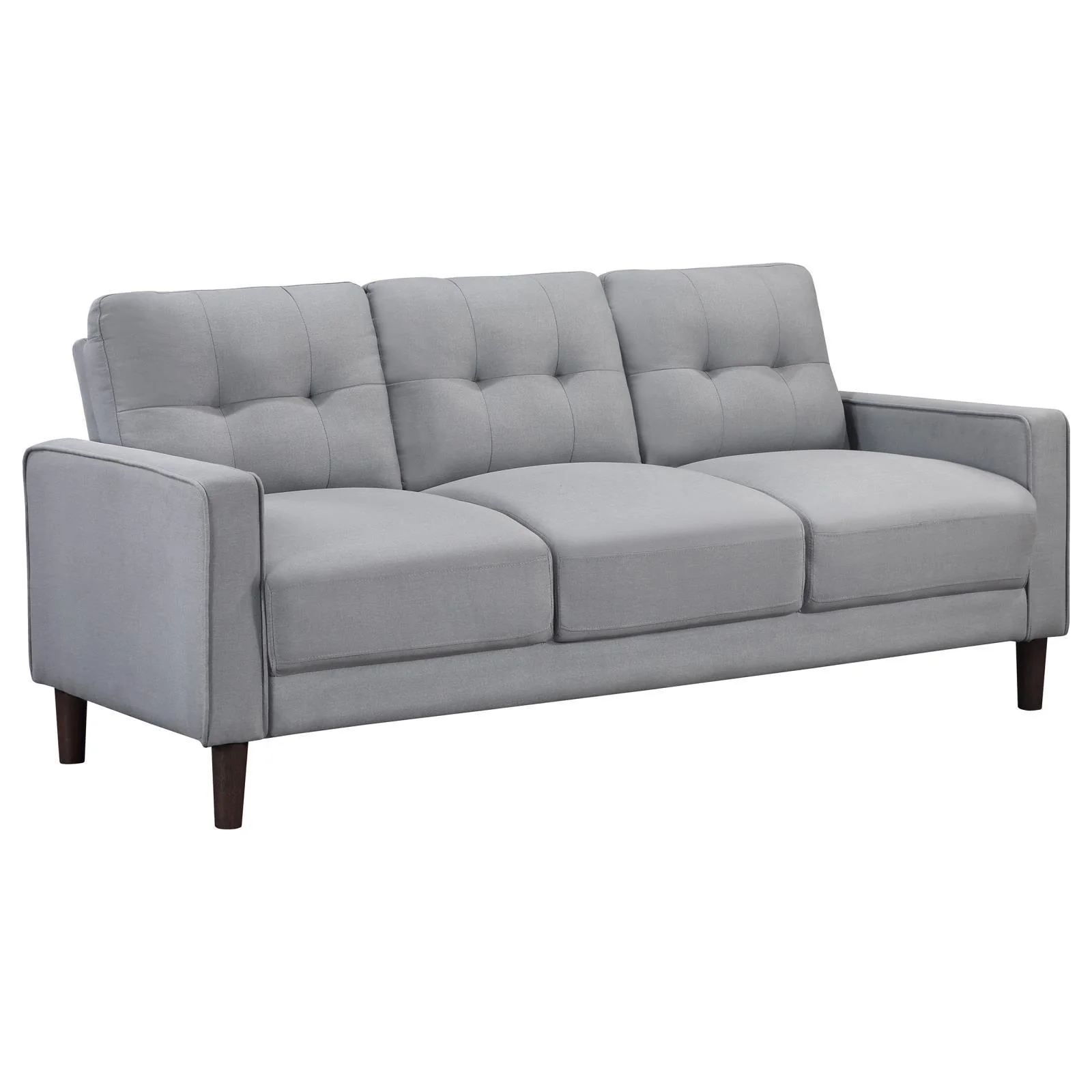 Bowen Gray 2-piece Upholstered Track Arms Tufted Sofa Set - Image 2