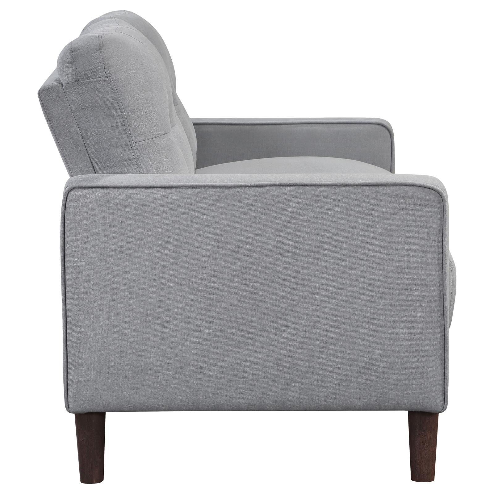 Bowen Gray Upholstered Track Arms Tufted Loveseat - Image 8