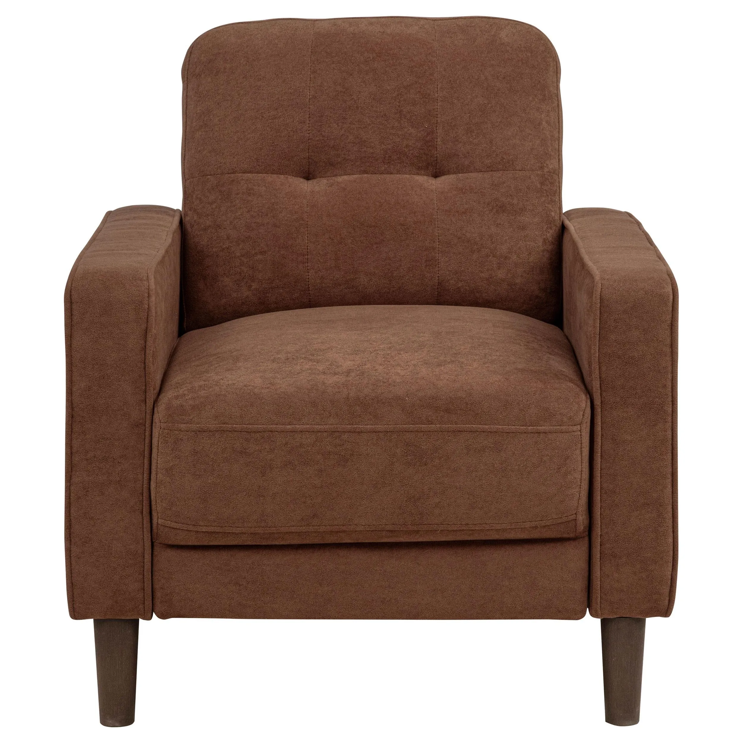 Bowen II 3-piece Rust Fabric Upholstered Track Arm Sofa Set - Image 11