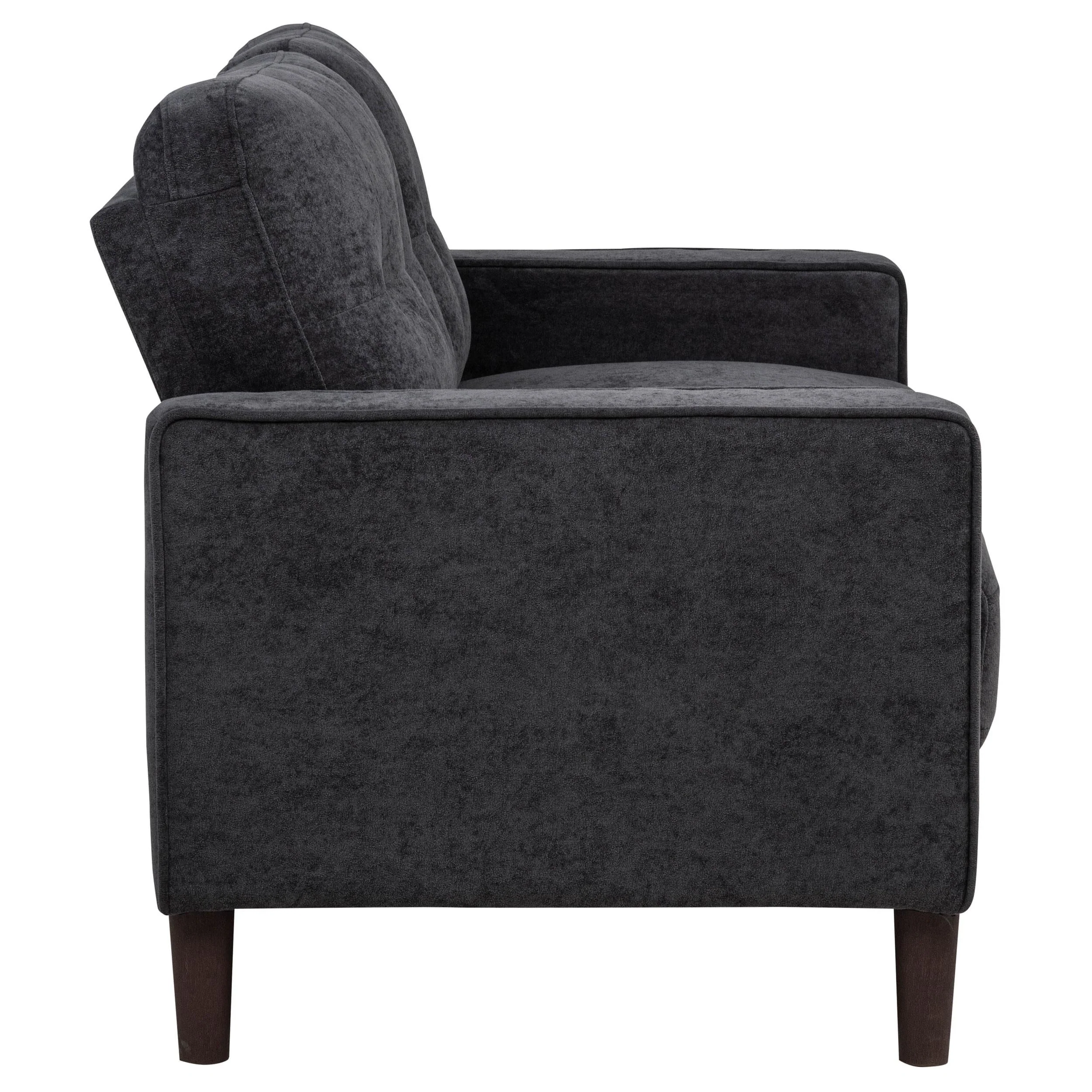 Bowen II 3-piece Steel Grey Fabric Upholstered Track Arm Sofa Set - Image 9
