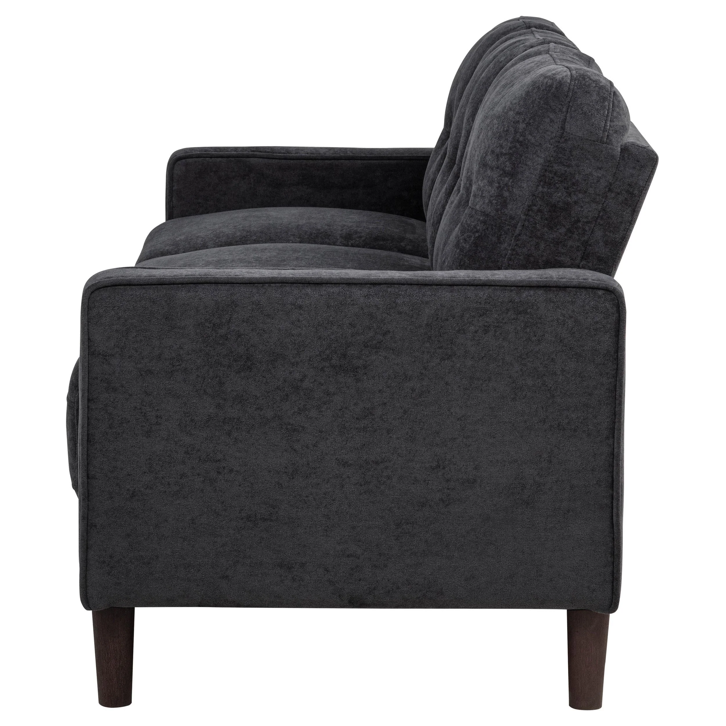 Bowen II Steel Grey Fabric Upholstered Track Arm Sofa - Image 4