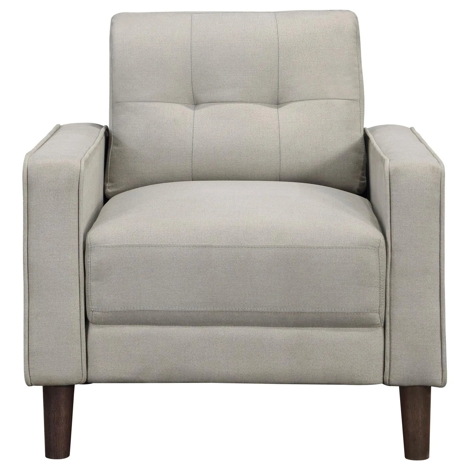 Bowen Upholstered Track Arms Tufted Chair Beige - Image 3