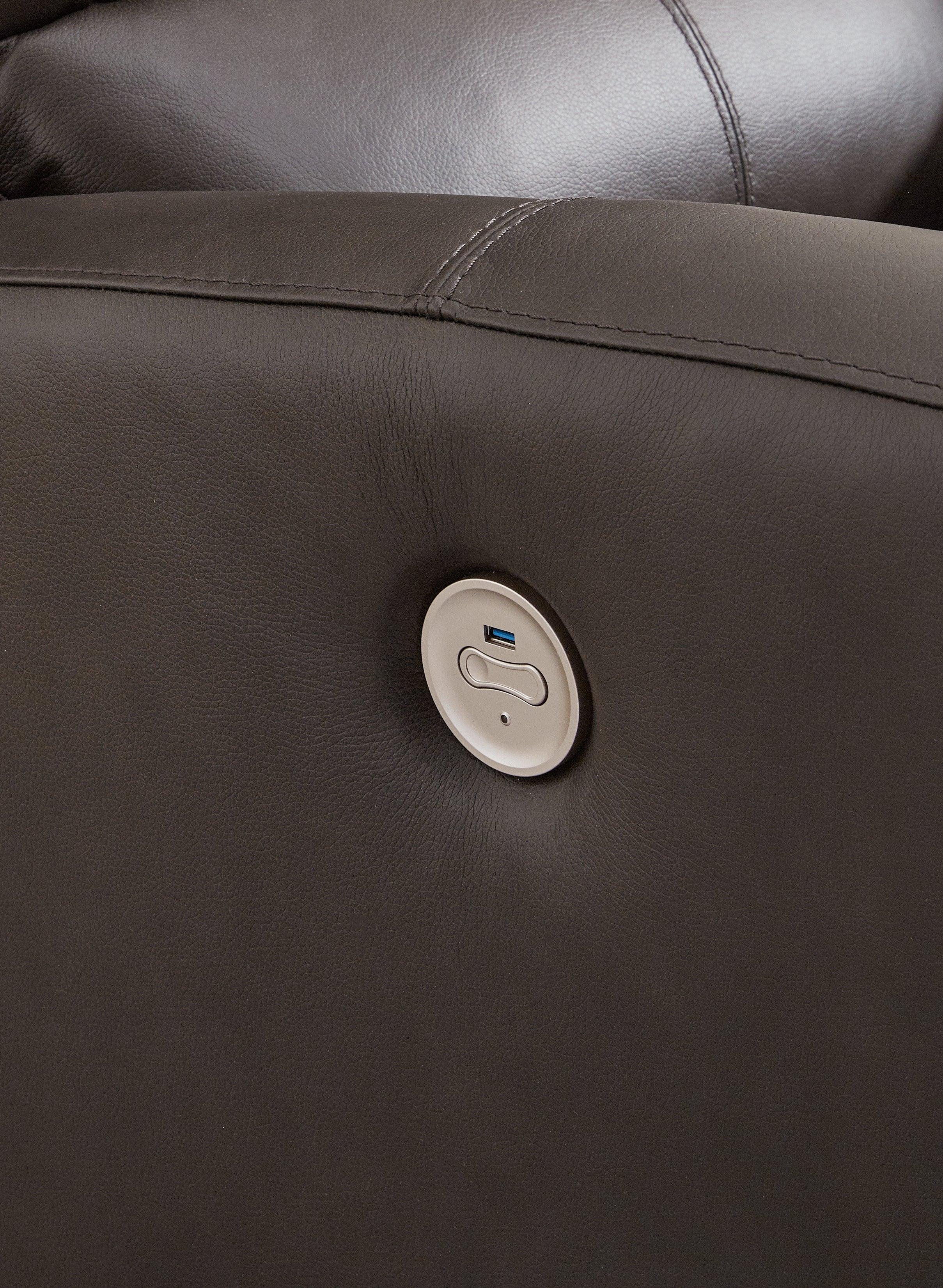 Boxmere Storm Leather Power Reclining Sofa - Image 7