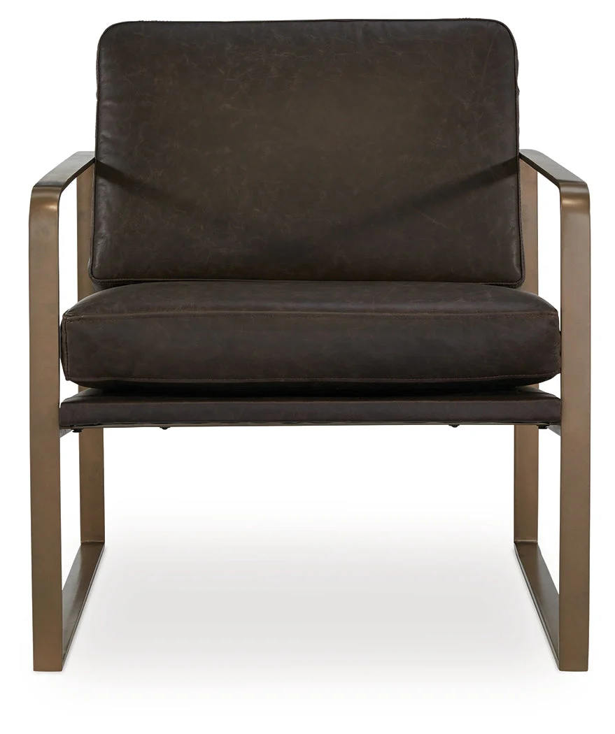 Bradett Dark Brown/Gold Finish Accent Chair - Image 3