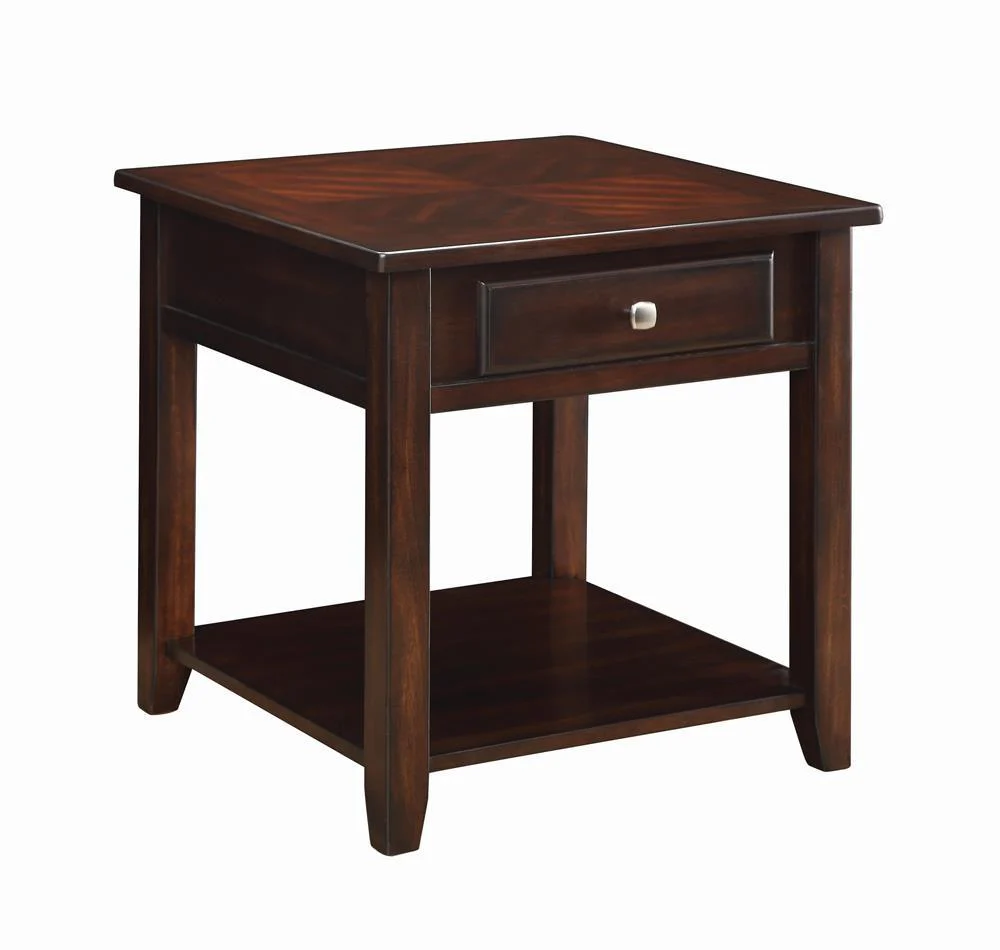 Bradford Walnut Square 1-Shelf End Table - Image 2