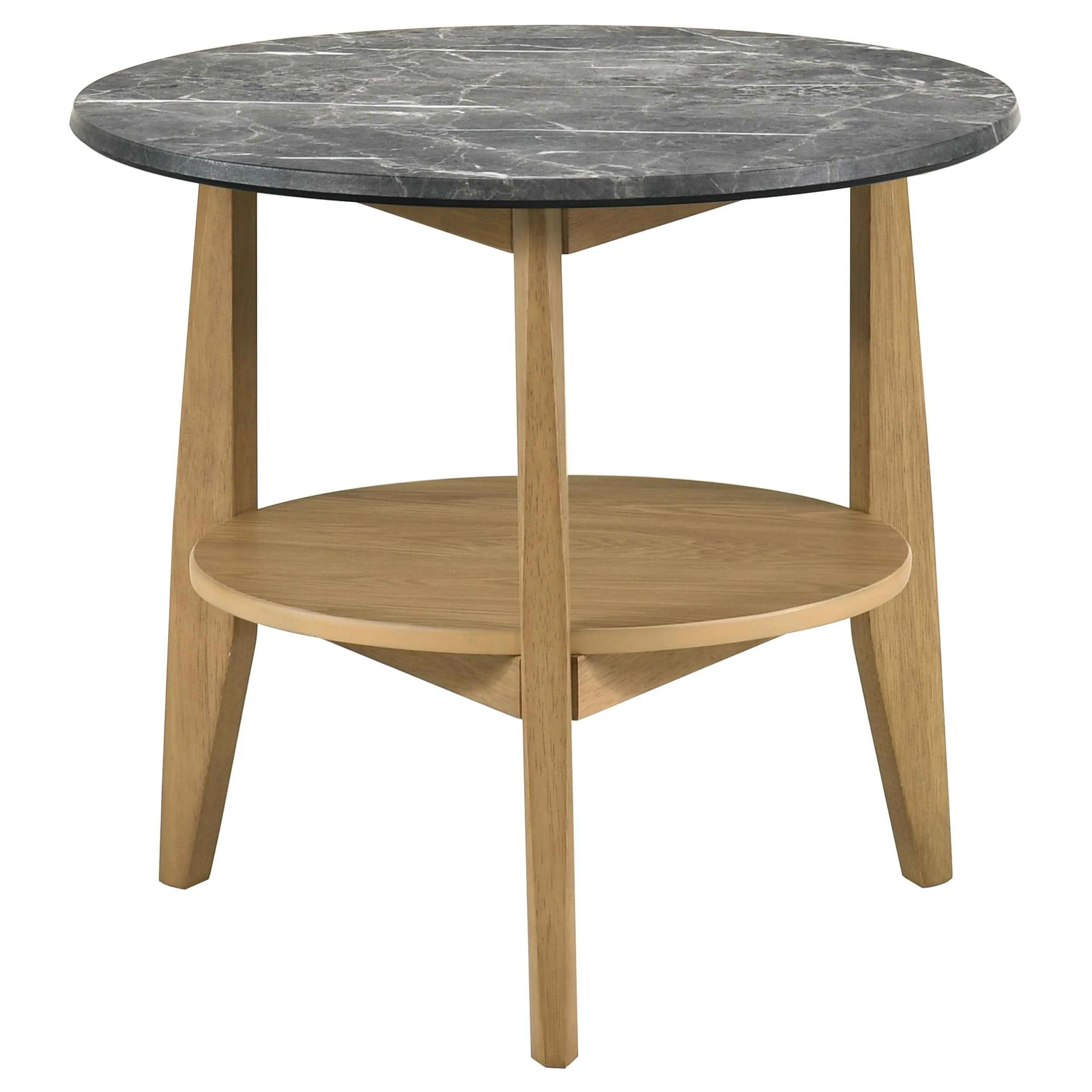 Bradley Grey/Natural 2-Piece Round SmartTop Coffee Table Set - Image 4