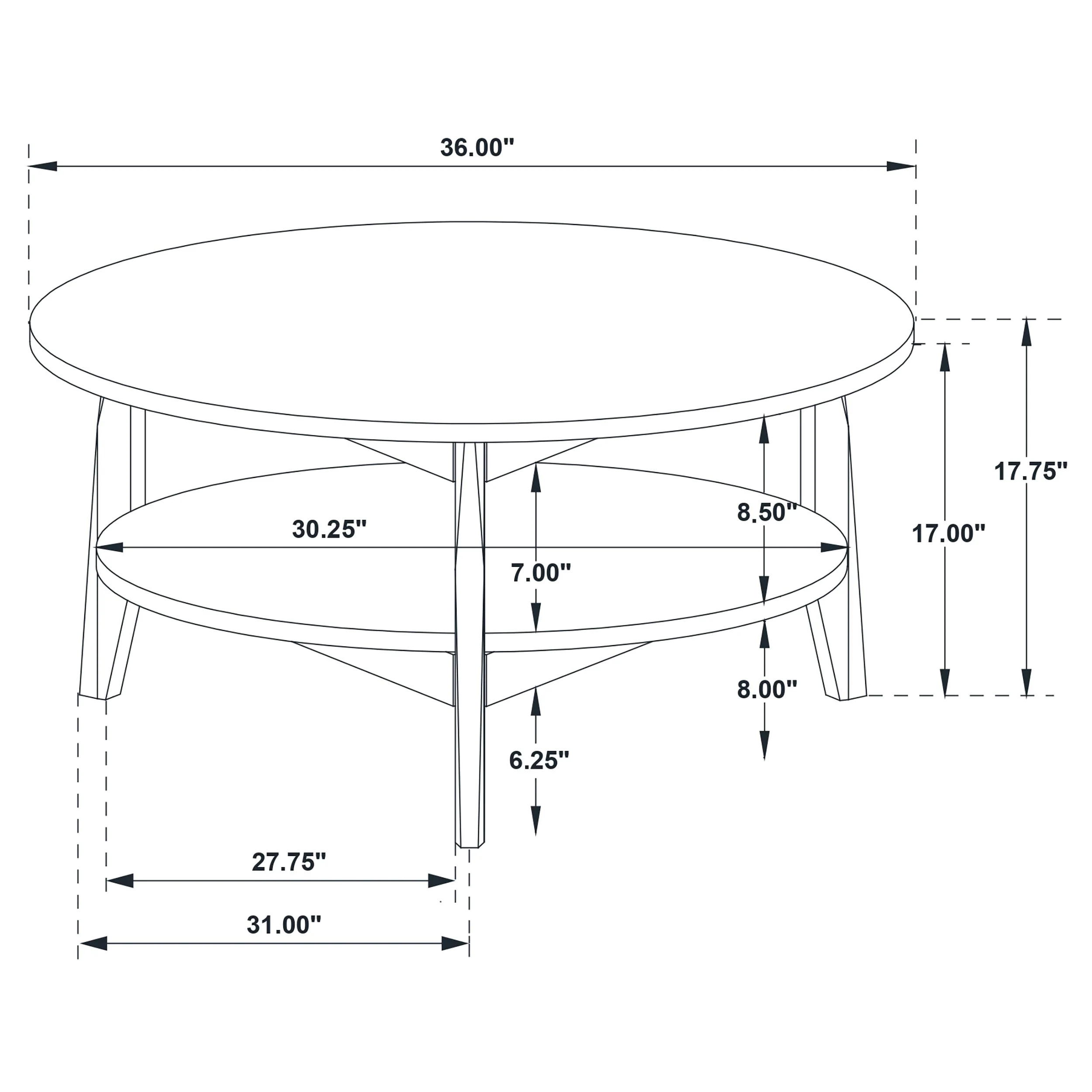 Bradley Grey/Natural 3-Piece Round SmartTop Coffee Table Set - Image 15