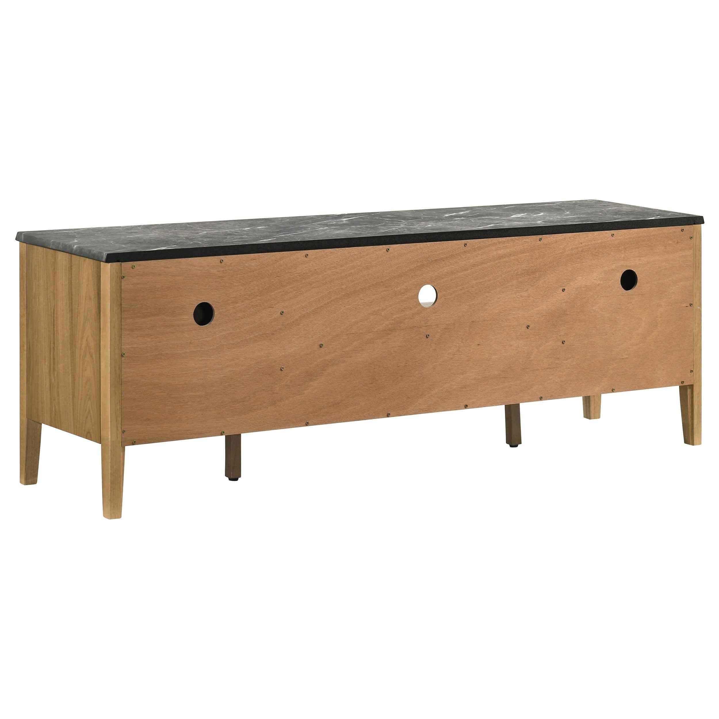 Bradley Grey/Natural 63-inch 2-Door SmartTop TV Stand - Image 7