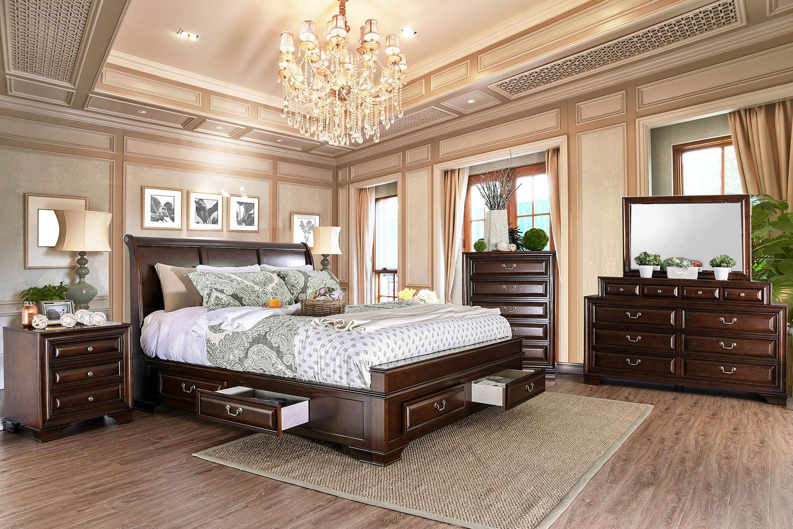 Brandt Brown Cherry King Storage Platform Bed - Image 3